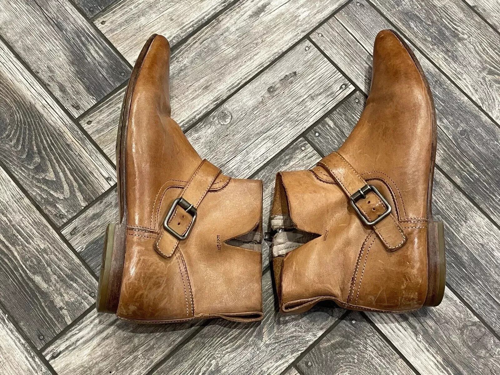 MoMA MOMA WOMENS ANKLE BOOTS SHOES LEATHER BROWN Size US 10 / IT 40 - 2 Thumbnail