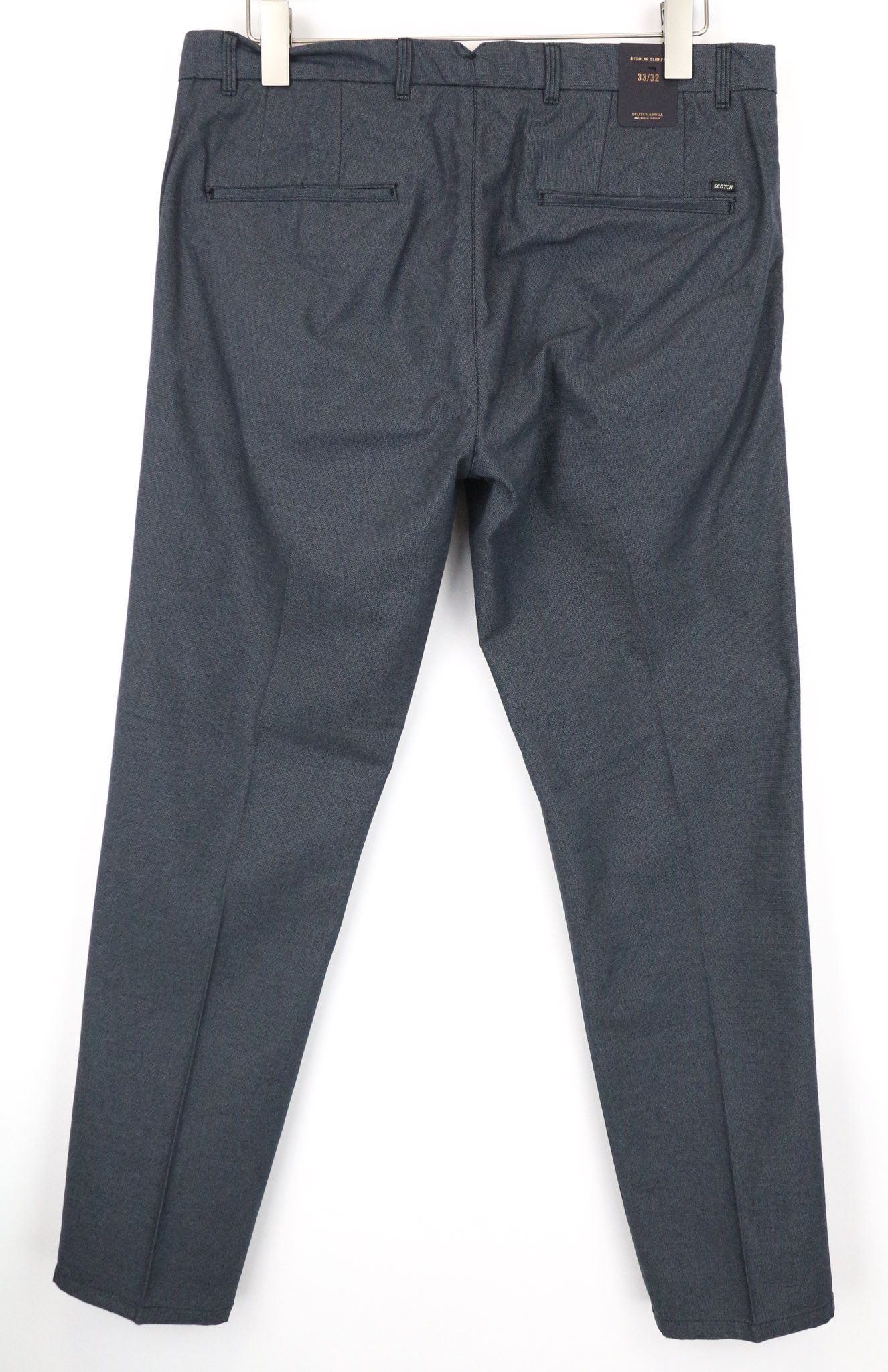 Scotch & Soda STUART W33/L32 Grey Cotton Pleated Trousers 74925 Size US 33 - 2 Thumbnail