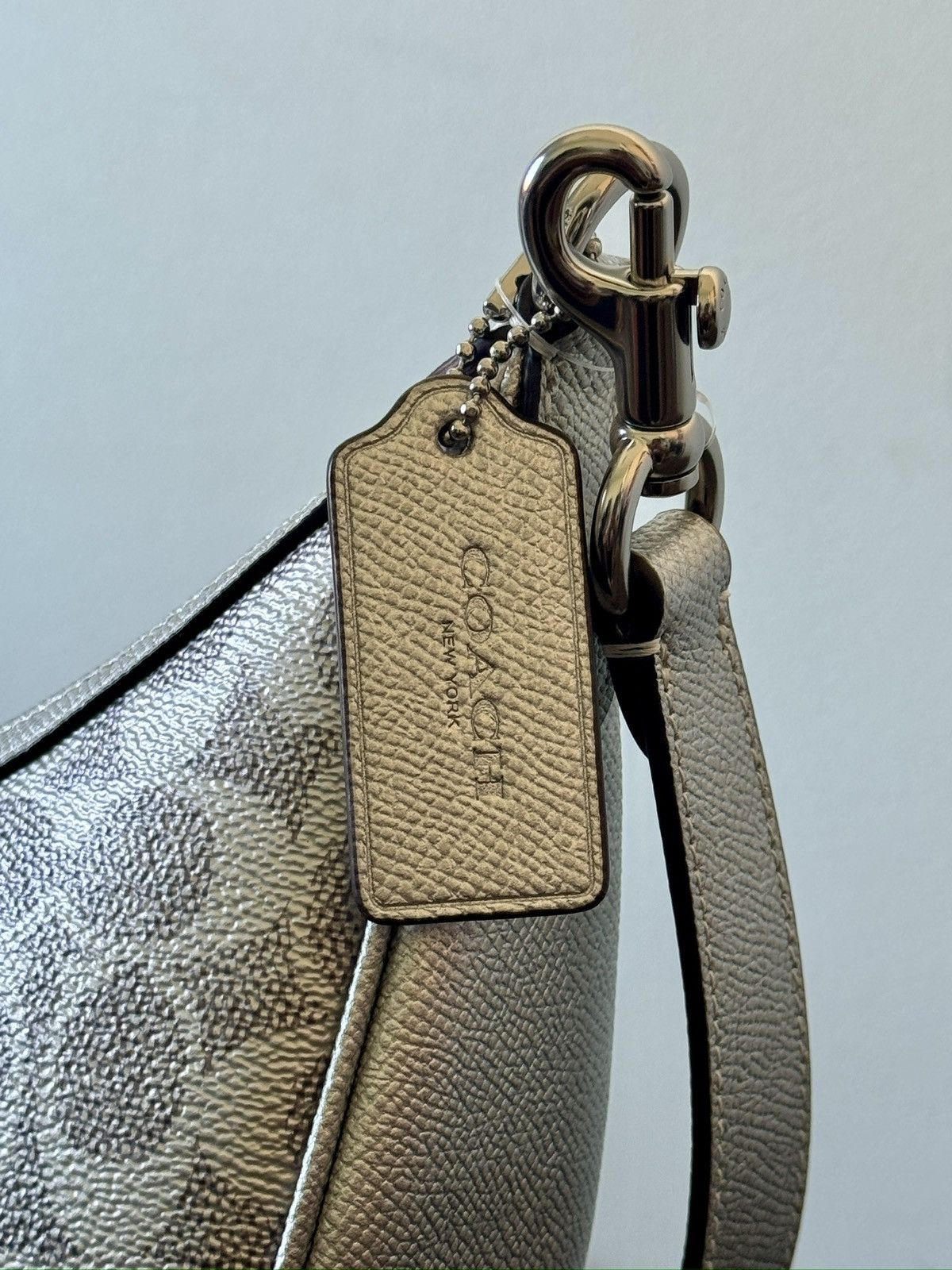 Coach NWT Coach Aria Shoulder Bag - Metallic Silver Size ONE SIZE - 4 Thumbnail