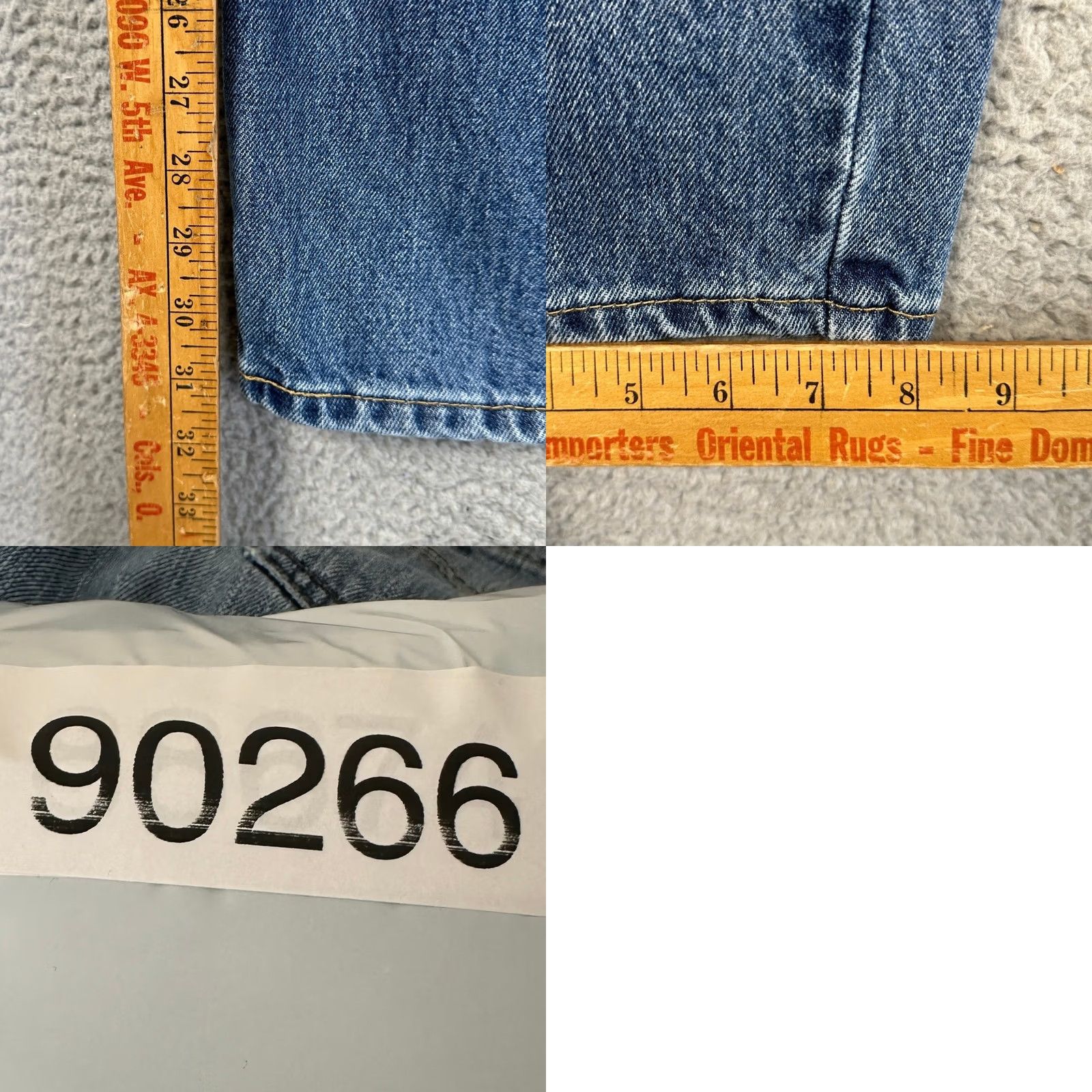 Levi's Levis 550 Jeans Men Relaxed Fit Straight Leg Blue Denim 40X32 Distressed Red Tab Size US 40 / EU 56 - 8 Thumbnail