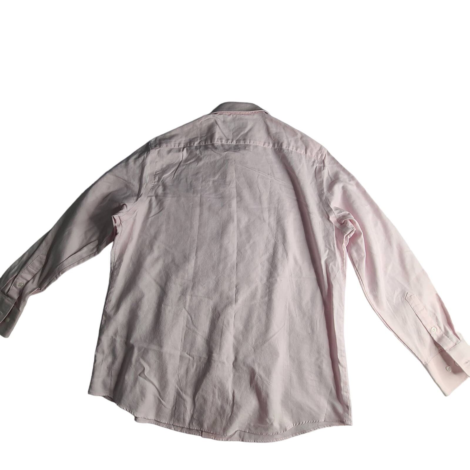 Haggar Haggar Slim Fit Light Pink Button Down Shirt 17-17 1/2 34/35 Size US M / EU 48-50 / 2 - 3 Thumbnail