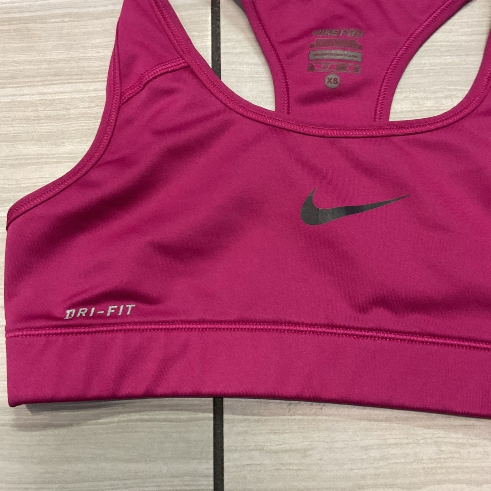 Nike Nike Pro Dri-FIT Pink Sports Bra / Women’s Athletic Gym Top Size XS / US 0-2 / IT 36-38 - 4 Thumbnail