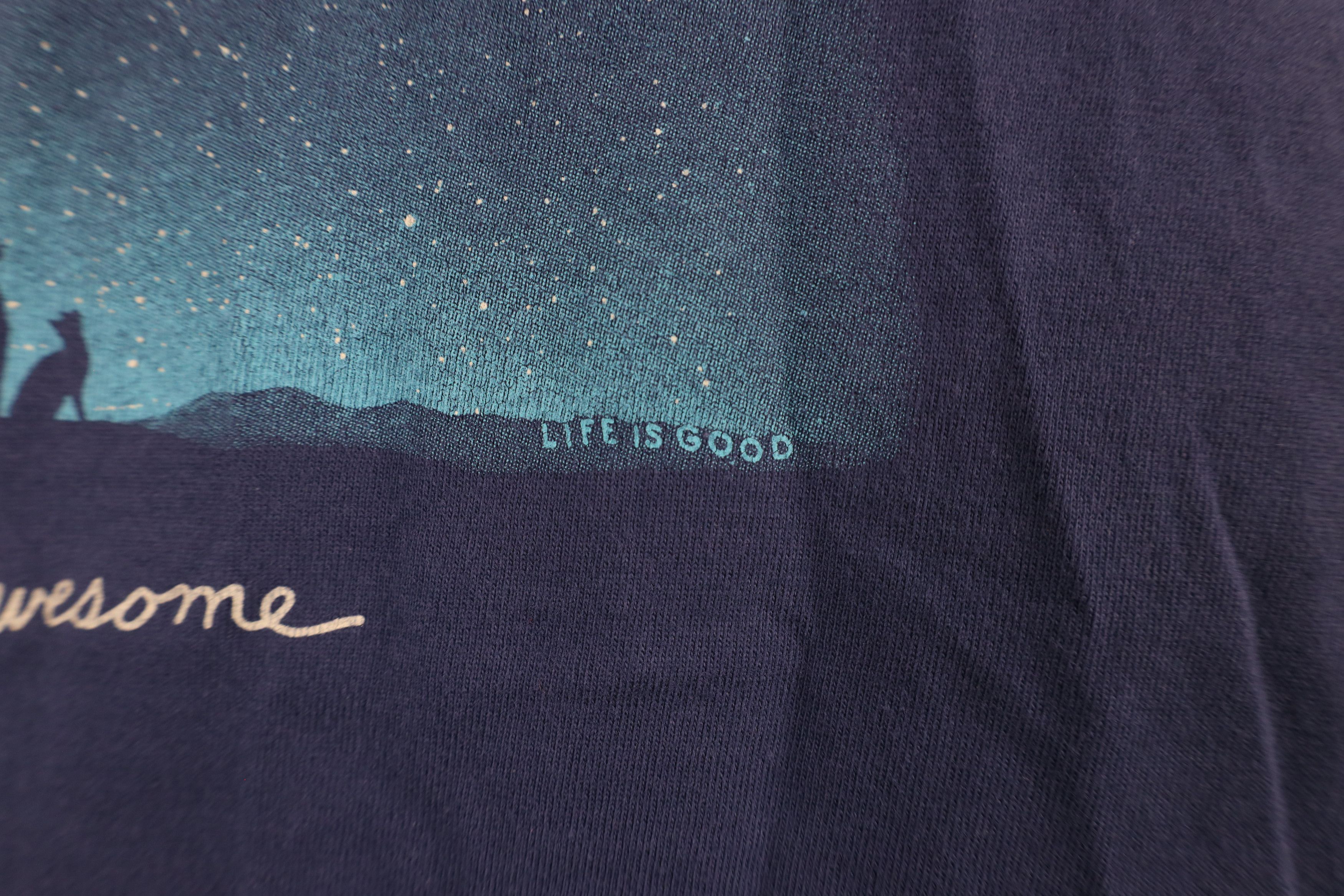 Life is Good × Vintage Life Is Good Spell Awesome Moon Dog Cat Long Sleeve T-Shirt Size M / US 6-8 / IT 42-44 - 6 Thumbnail