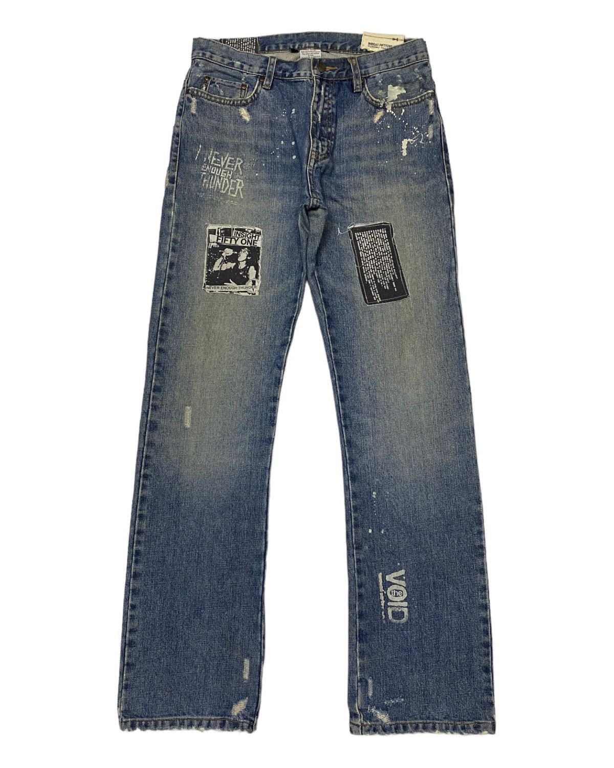 🔥THE VOID INSIGHT FIFTYONE PUNK GOTH DISTRESSED DENIM JEANS