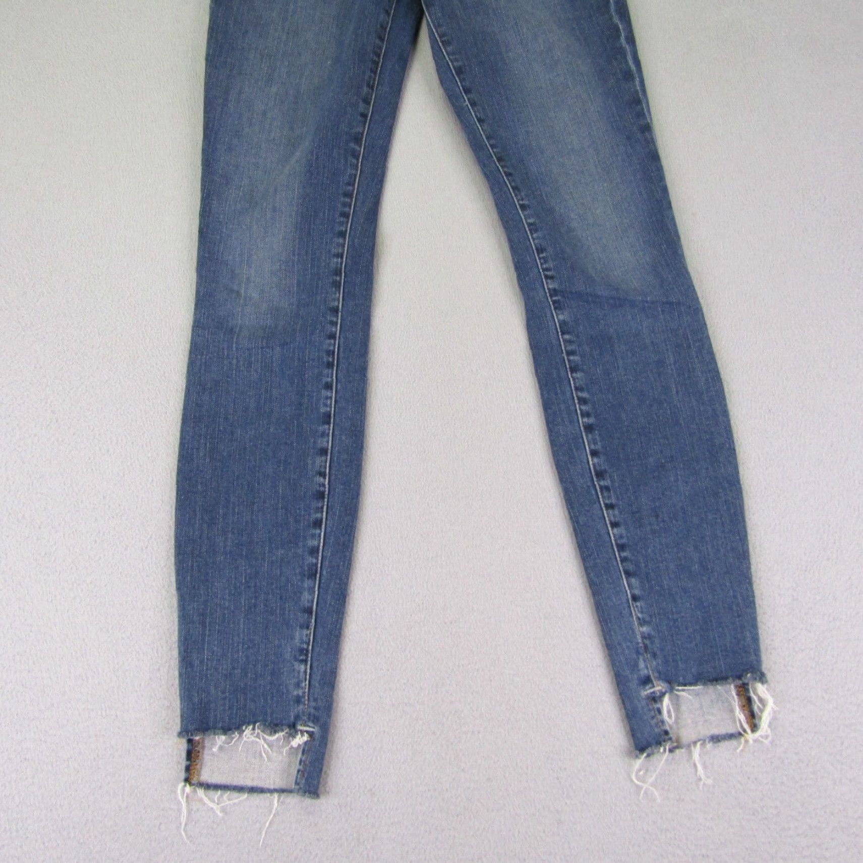 Frame FRAME Jeans Womens 25 Blue Denim Le Skinny de Jeanne Crop Frayed Whisker Crop Slim 27.5in Denim Jeans Womens FRAME Le Skinny De Jeanne Size 42" / US 20 - 3 Thumbnail