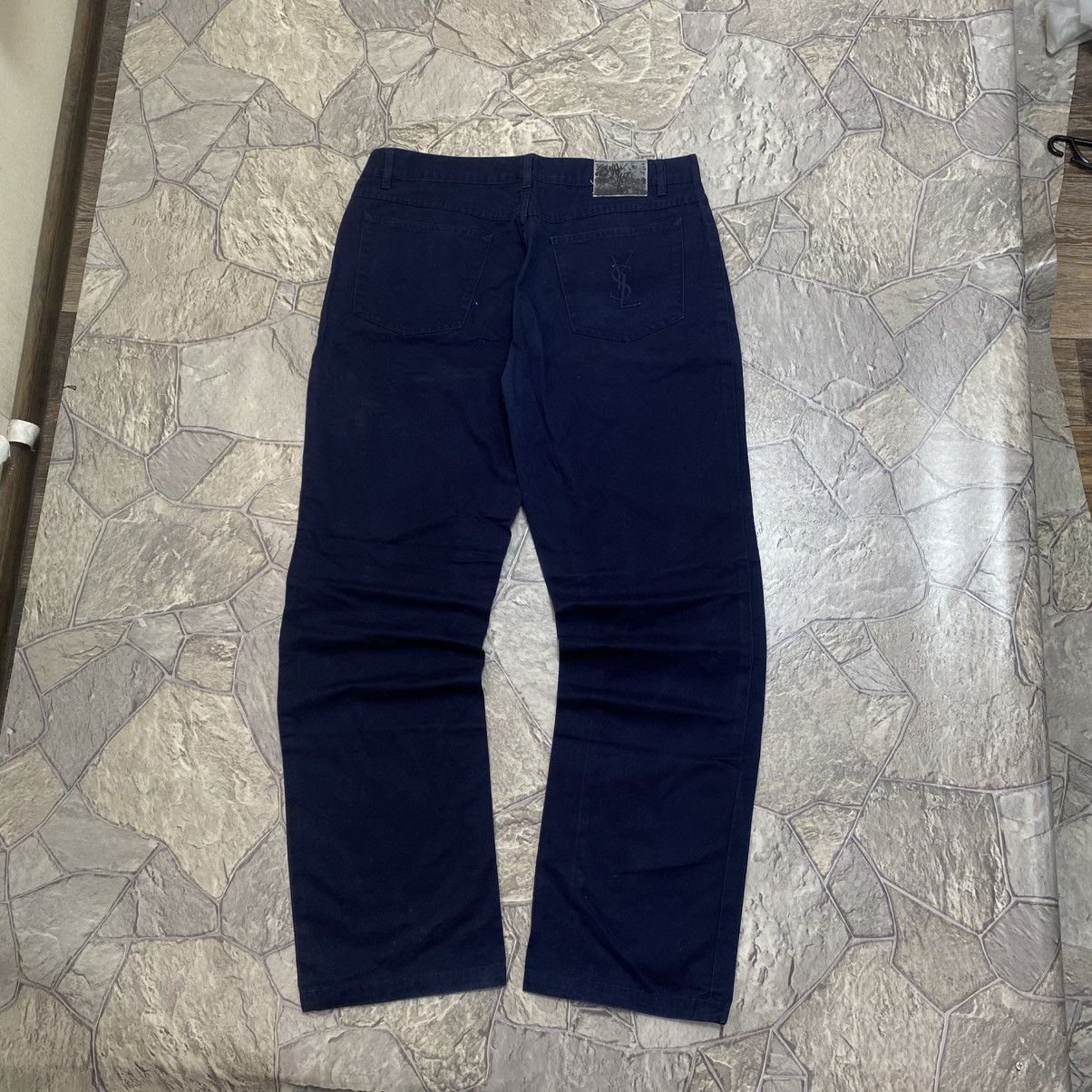Yves Saint Laurent Vintage Yves Saint Laurent Baggy Jeans YSL Embroidered Logo Size US 36 / EU 52 - 1 Thumbnail