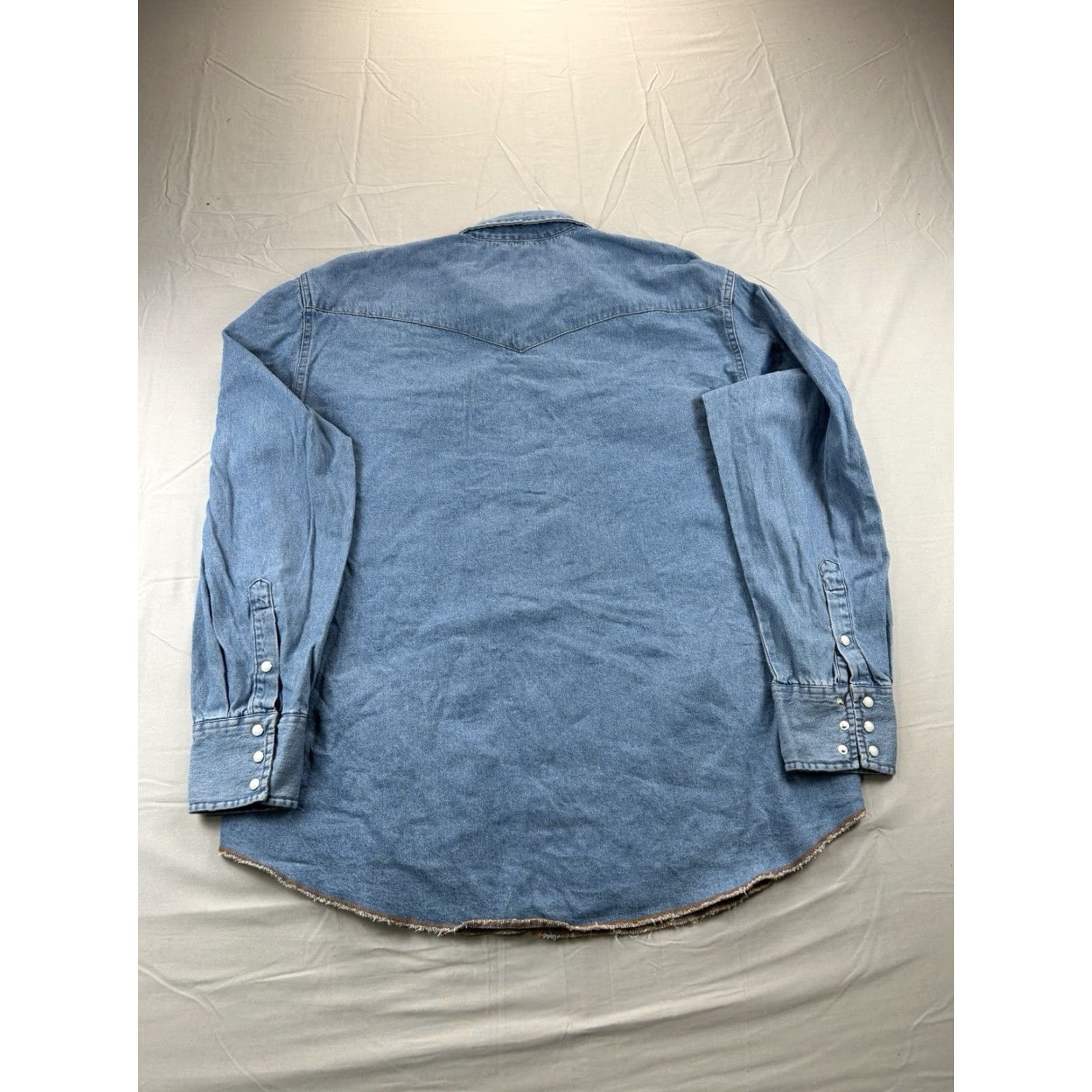 Wrangler VINTAGE Wrangler Denim Shirt Medium Pearl Snap Western Cowboy Rodeo Mens Size US M / EU 48-50 / 2 - 2 Thumbnail