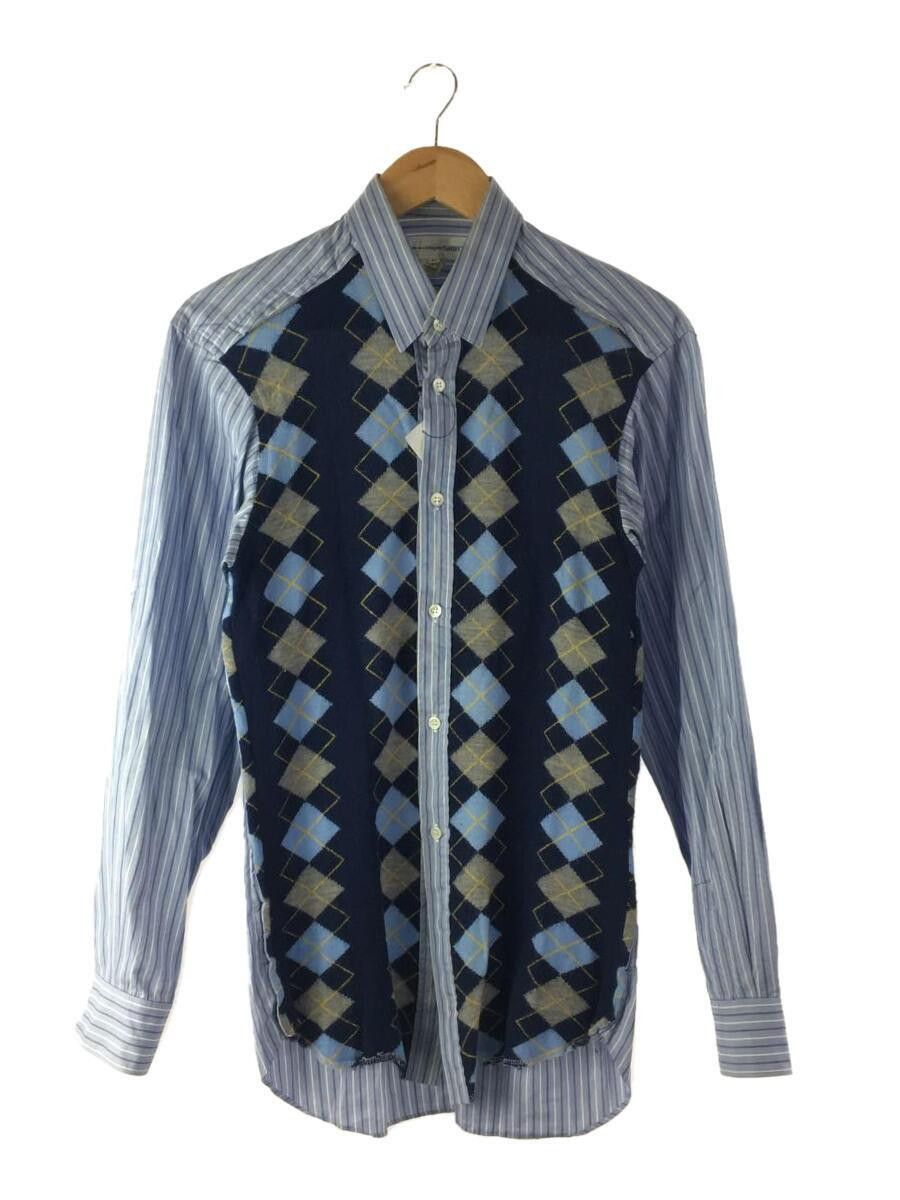 Shirt Long sleeve cotton stripe button down Blue