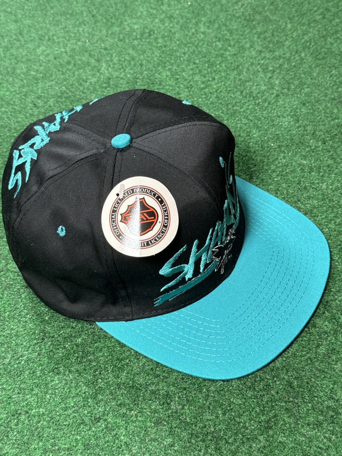 NHL × Vintage Vintage 90s San Jose Sharks Deadstock NHL Snapback Hat Size ONE SIZE - 2 Thumbnail