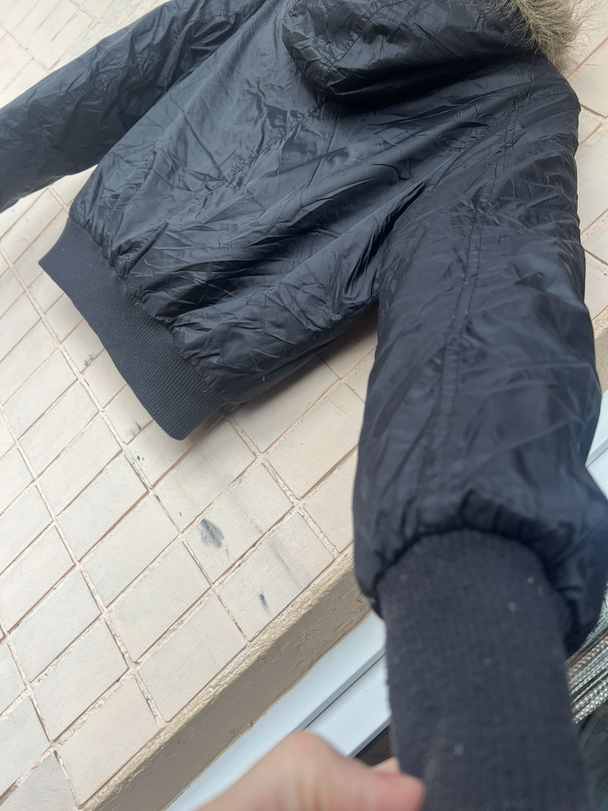 Other Vintage Y2K Yes Or No Black Down Bomber Jacket Avia MA-1 Size S / US 4 / IT 40 - 25 Thumbnail