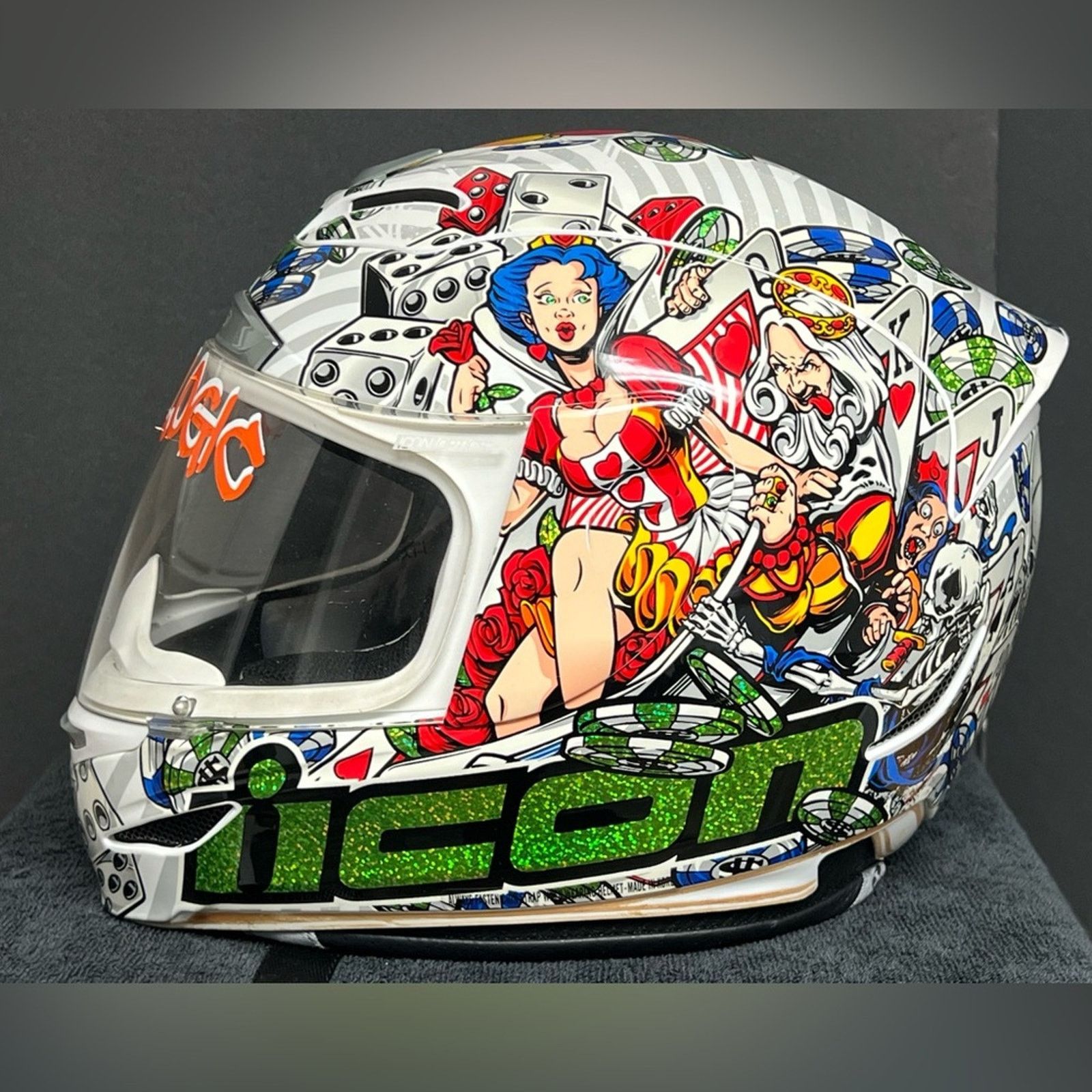 ICON Motorsports ICON Domain™ Motorcycle Helmet - Lucky Lid 2 - SMALL RARE Size ONE SIZE - 1 Thumbnail