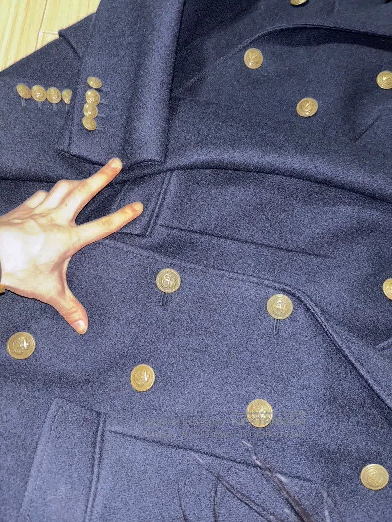 Saint Laurent Paris Saint Laurent Paris Gold Button Navy Coat Size US S / EU 44-46 / 1 - 4 Thumbnail