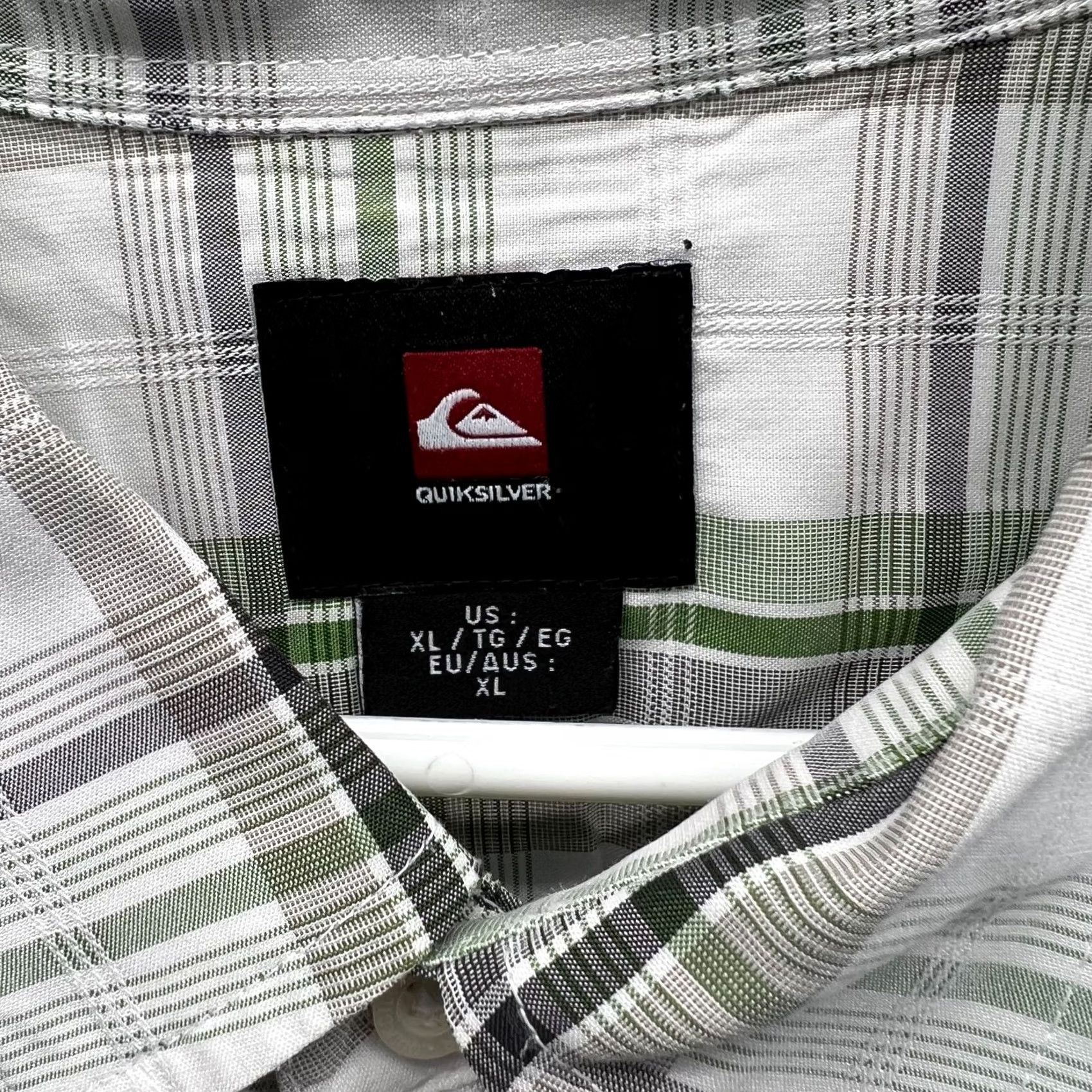 Quiksilver VINTAGE Quiksilver Shirt Mens XL Green White Button-Down Plaid Short Sleeve Preppy Size US XL / EU 56 / 4 - 6 Thumbnail