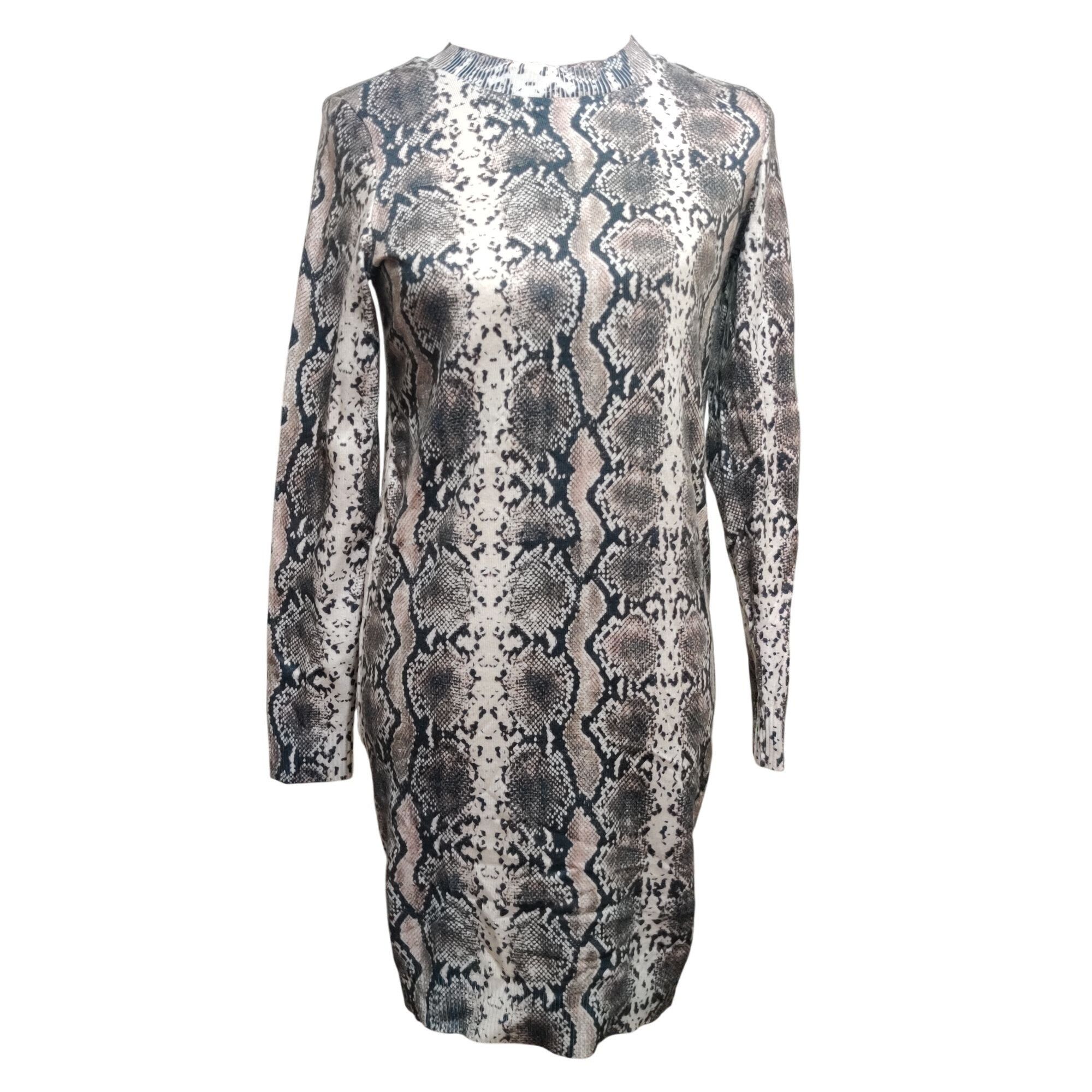 Other Vero Moda S Snakeskin Print Long Sleeve Bodycon Sweater Dres Size S / US 4 / IT 40 - 1 Thumbnail