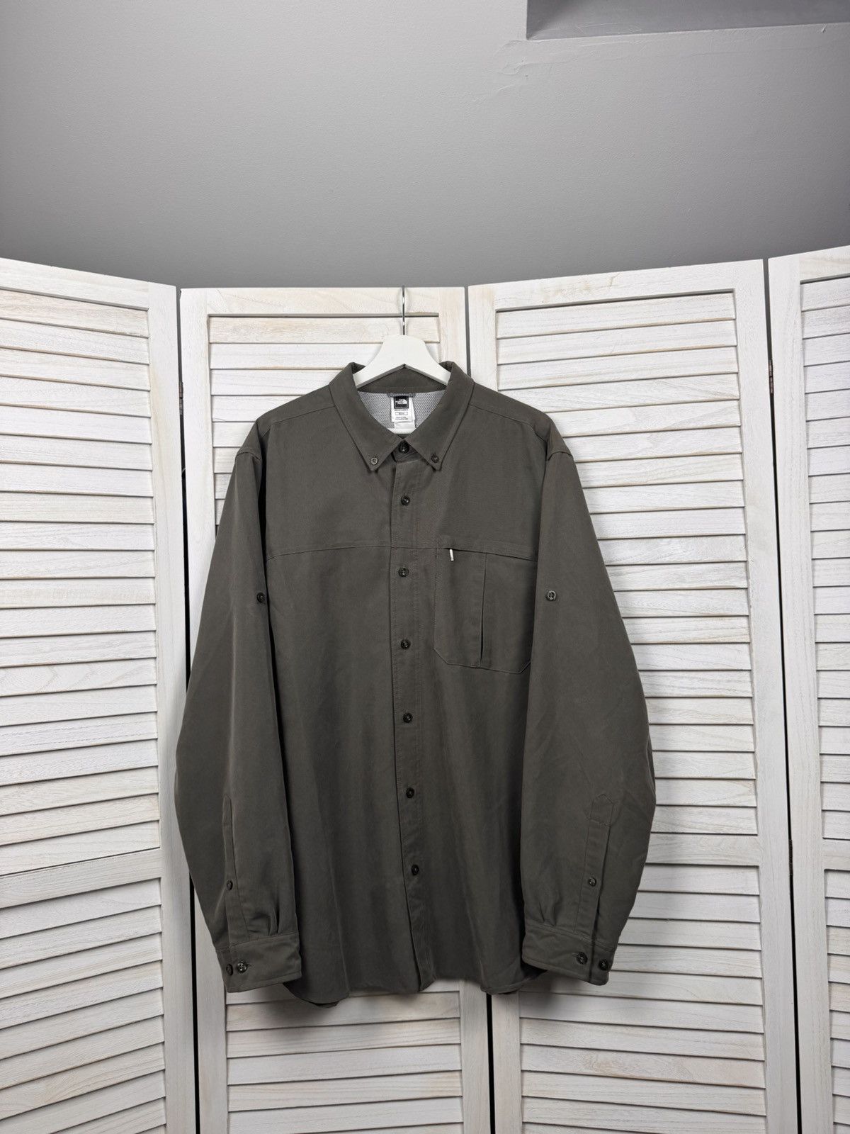 The North Face The North Face Men's XL Olive Woven Shirt Long Sleeve Solid Size US XL / EU 56 / 4 - 2 Thumbnail