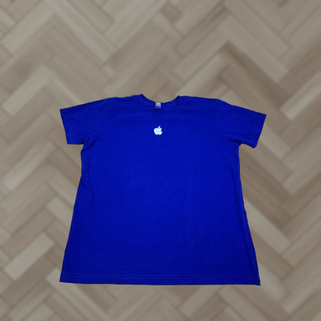 American Apparel Apple Shirt Unisex Adults T-Shirt Short Sleeve Blue Size M Logo Tech 11459 16(M) Classic Geek Nerd Size M / US 6-8 / IT 42-44 - 1 Thumbnail