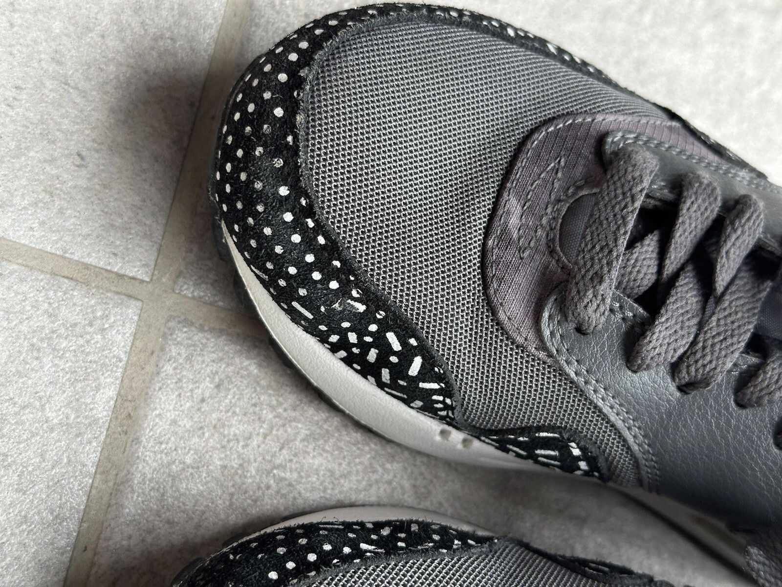 Nike Nike Air Max 1 Dark Grey Metallic 2014 Womens Shoes Sneakers Size US 6.5 / IT 36.5 - 11 Thumbnail