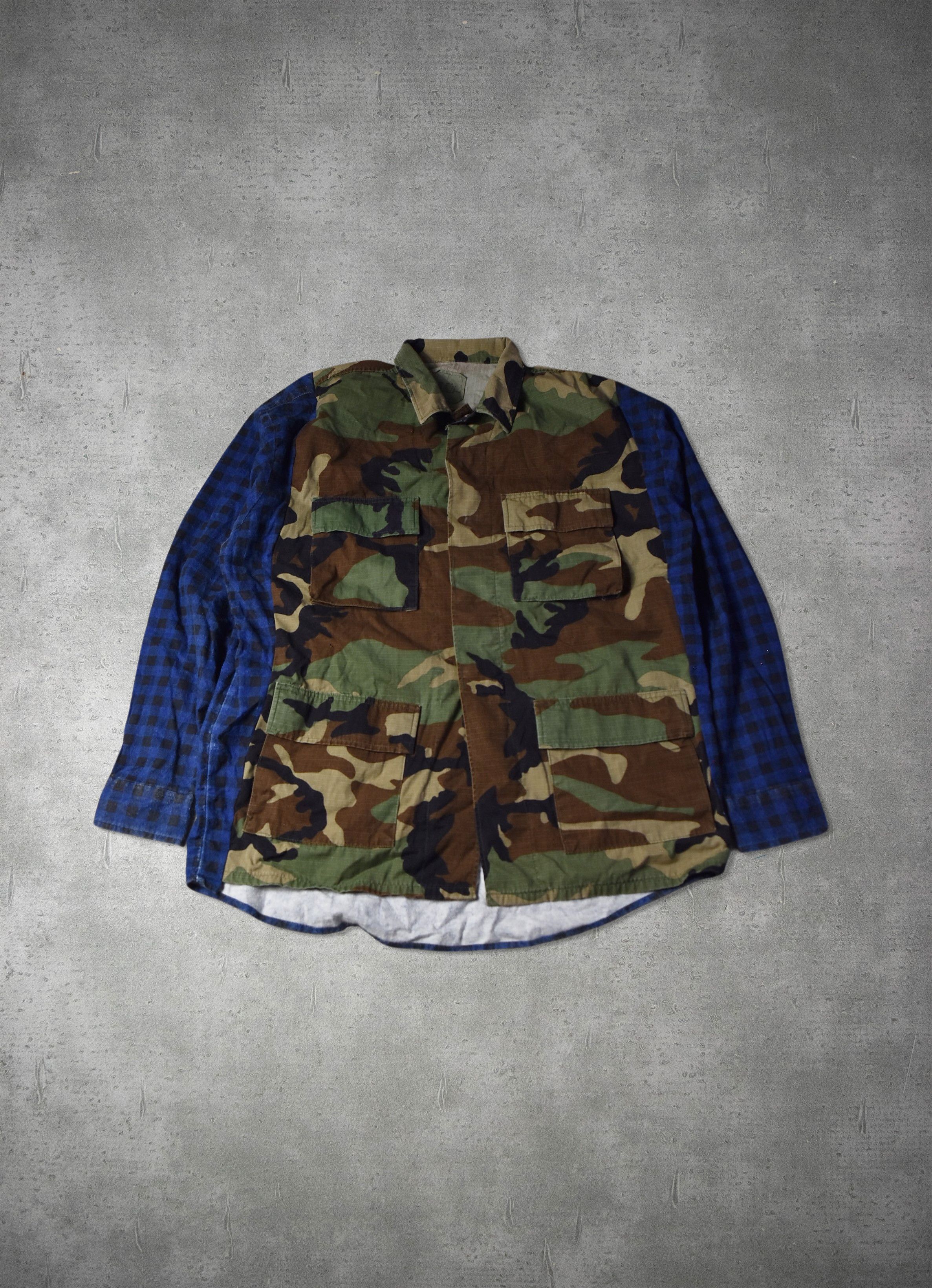 Vintage US ARMY check shirt remake jacket 0-30-411 Size US M / EU 48-50 / 2 - 1 Thumbnail