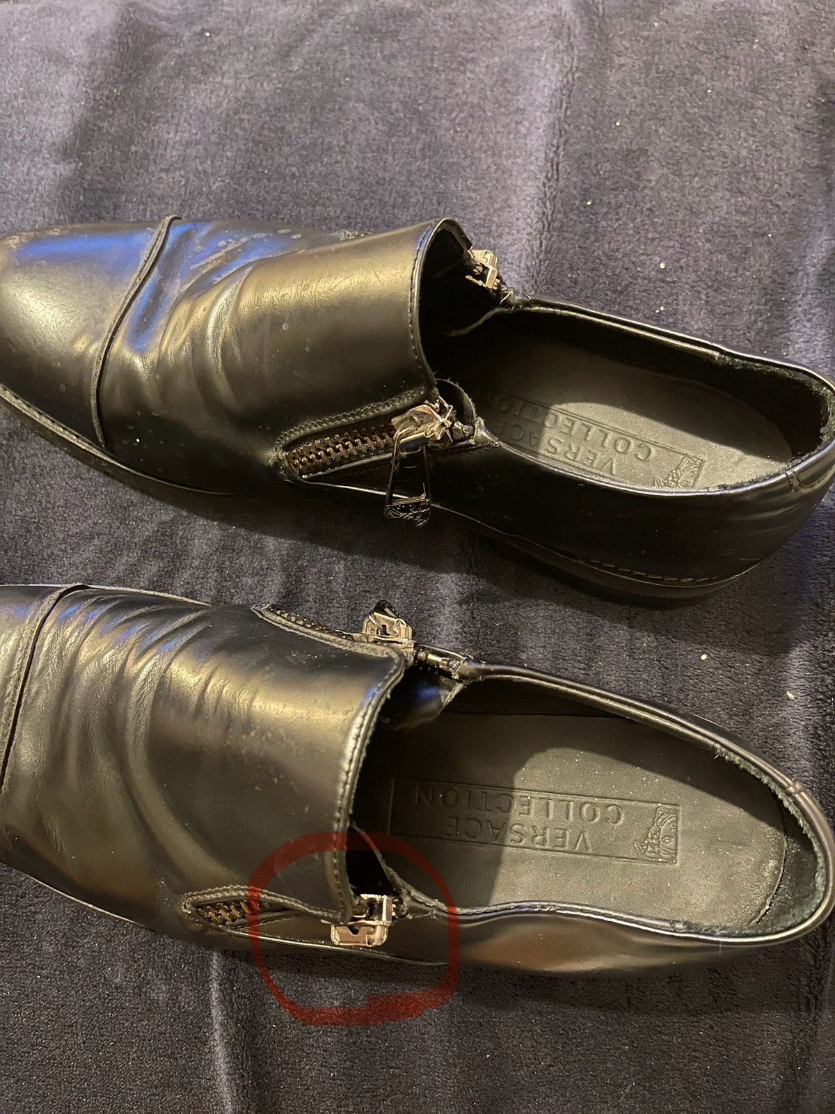 Versace Versace Black Leather Loafers Size US 11 / EU 44 - 5 Thumbnail