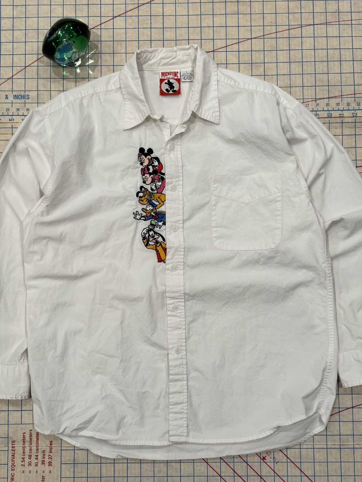Mickey Mouse Vintage Mickey Inc Button Up Shirt With Embroidered Mickey Size US L / EU 52-54 / 3 - 2 Thumbnail