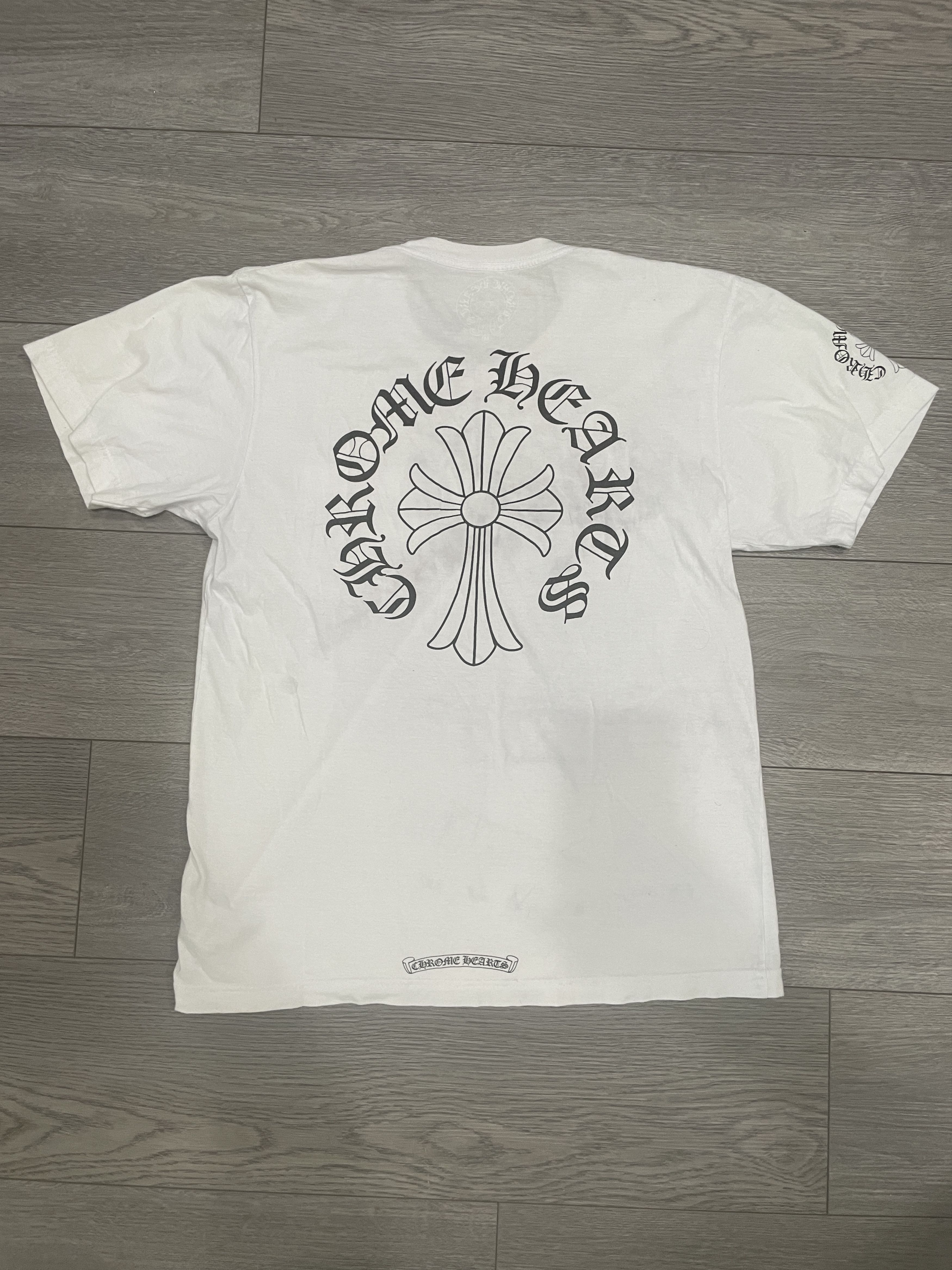 Chrome Hearts Chrome Hearts Cross Neck Logo T-Shirt | Grailed