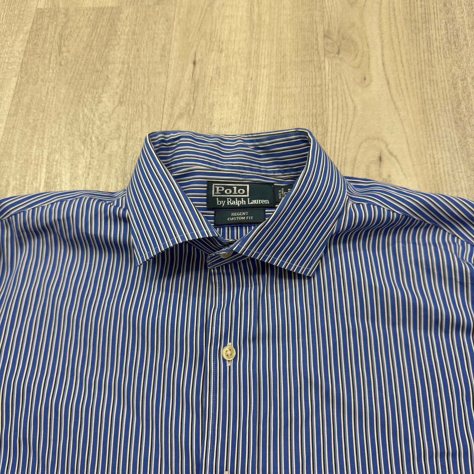 Polo Ralph Lauren Vintage Polo Ralph Lauren Regent Shirt Men's 17 34/35 Blue Size US XL / EU 56 / 4 - 3 Thumbnail