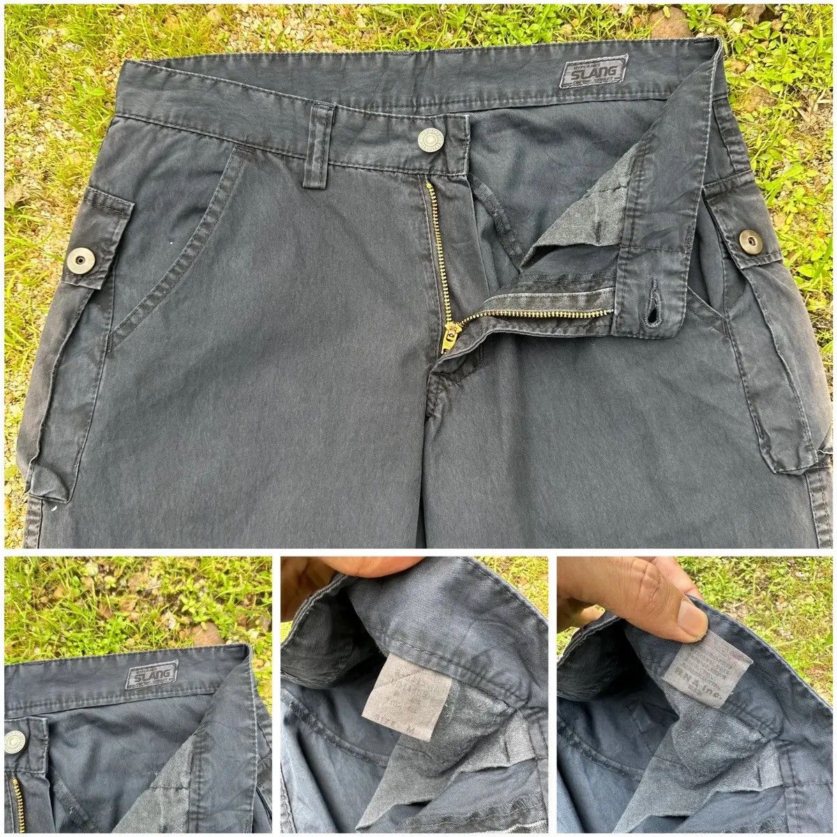 Beauty Beast RNA INC. TROUSERS BAGGY BLACK FADED WIDE LEGS PANTS Size US 29 - 15 Thumbnail
