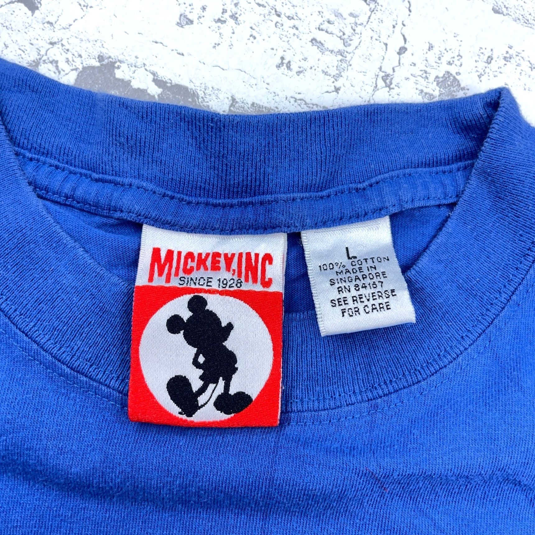 Disney VINTAGE Disney Shirt Men L Blue Mickey Mouse Walt World Spell Out 90s Y2 Tee Graphic Print Logo Costume? Size US L / EU 52-54 / 3 - 4 Thumbnail