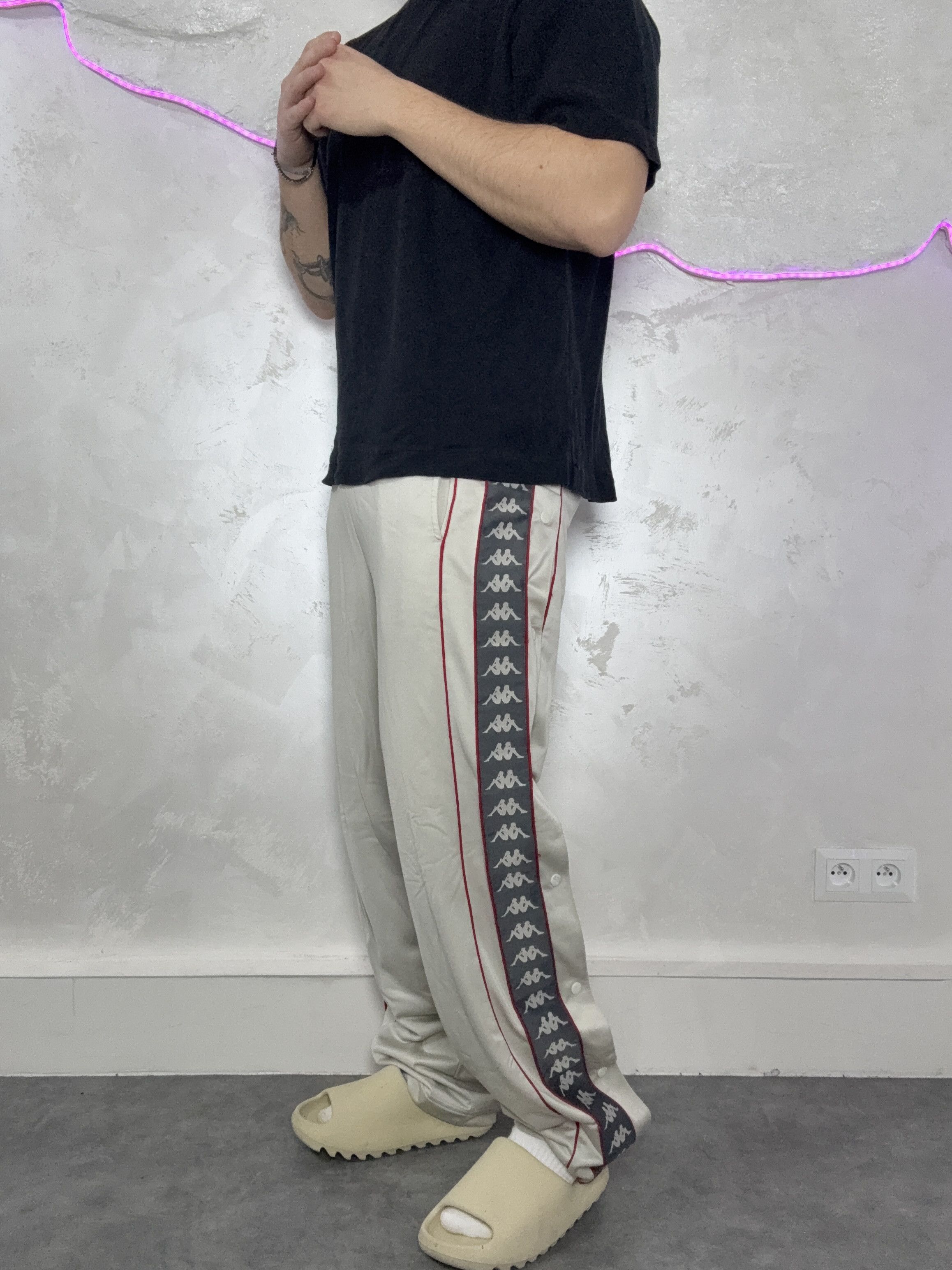 Kappa Vintage Kappa Large Baggy Pants button up Adibreak vibe Size US 33 - 3 Thumbnail