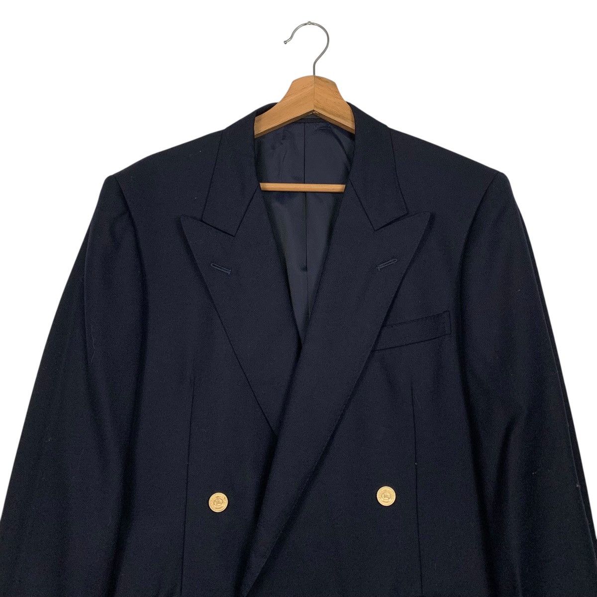 Burberry Vintage Burberrys Double Breasted Blazer Jacket Size US M / EU 48-50 / 2 - 2 Thumbnail