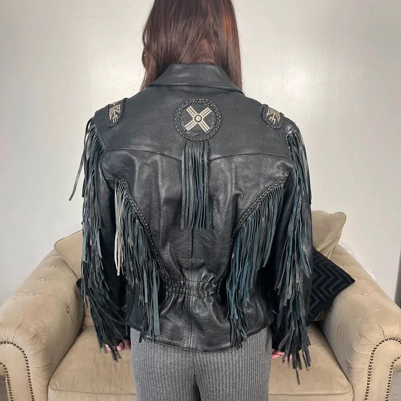 Designer OSX Leather Jacket L 100% Leather Size M / US 6-8 / IT 42-44 - 4 Thumbnail