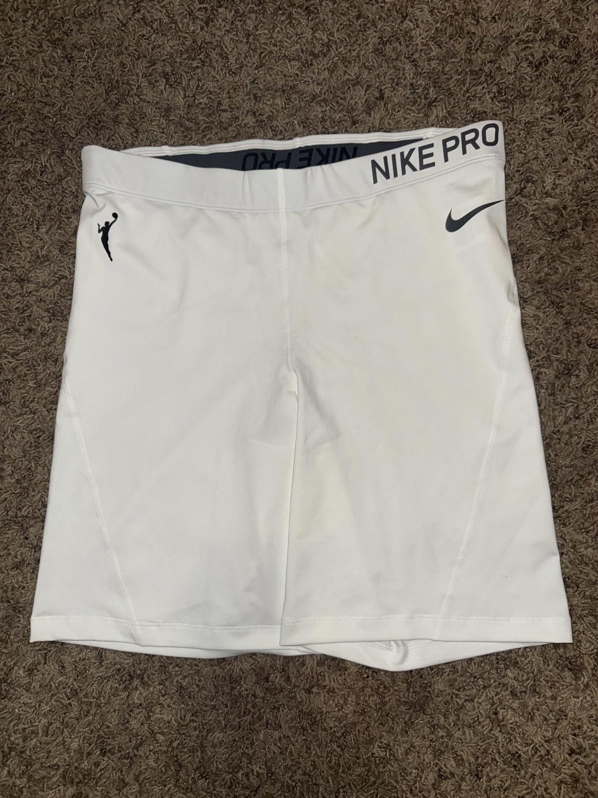 Nike Nike Pro Women’s WNBA Team Issued 8” Compression White Shorts Sample Size 28" / US 6 / IT 42 - 1 Thumbnail