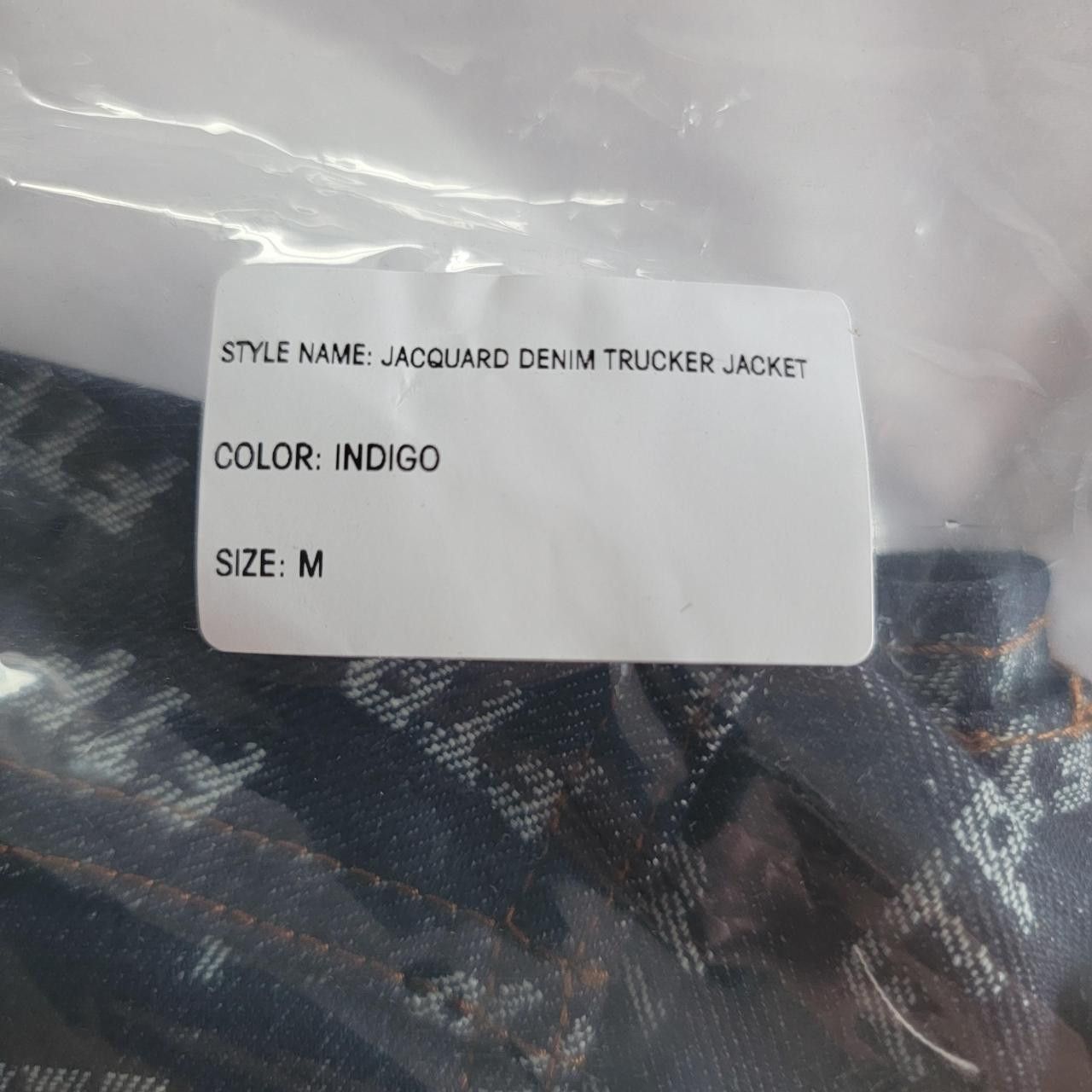 Fuck The Population FTP Jacquard All Over Print Denim Jacket (Indigo, M) Size US M / EU 48-50 / 2 - 4 Thumbnail