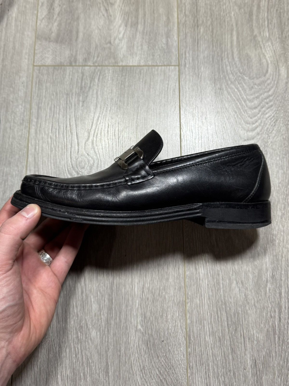 Salvatore Ferragamo × Vintage Vintage Salvatore Ferragamo Master Loafer Black Leather Size US 8 / EU 41 - 8 Thumbnail