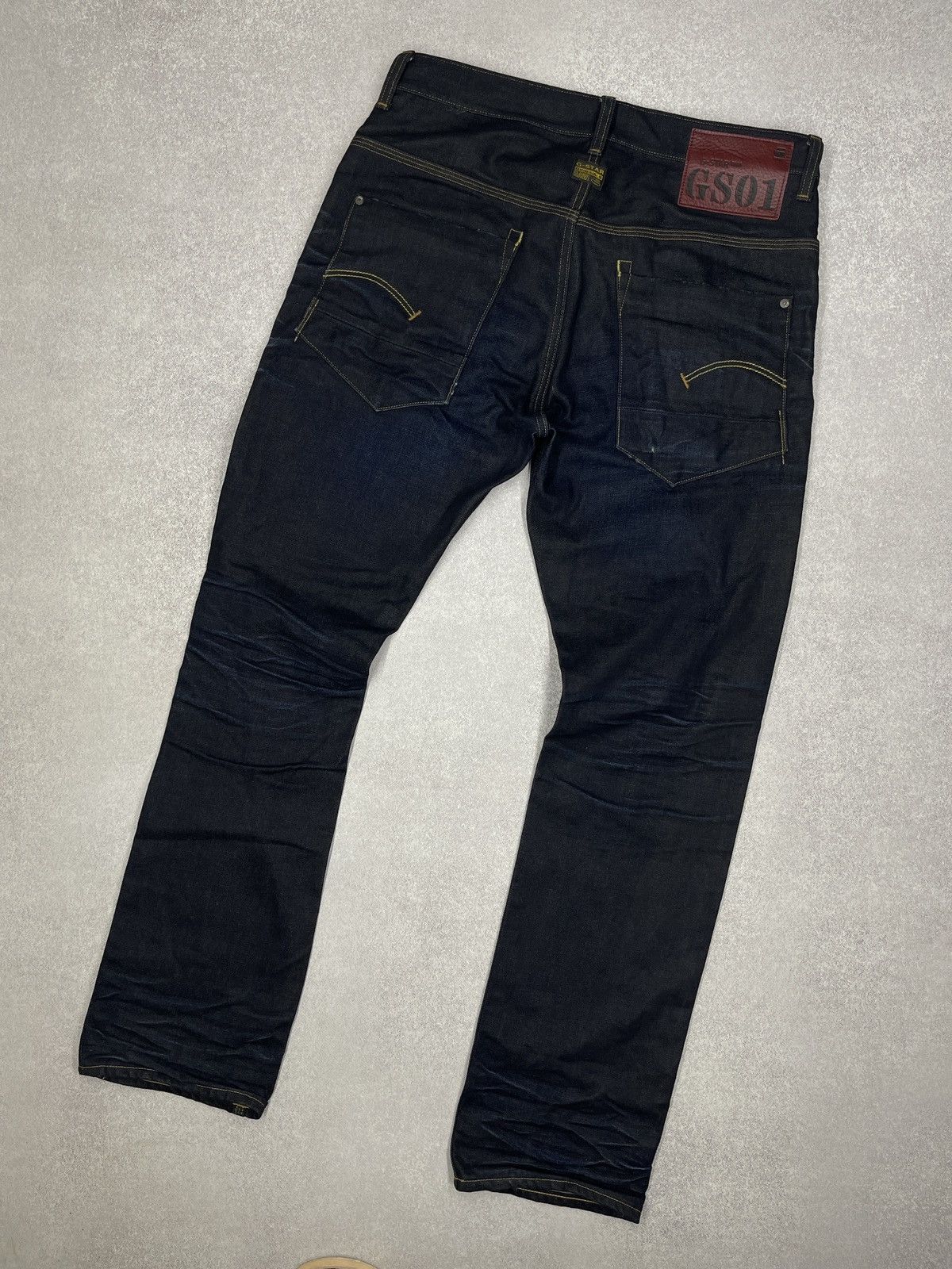 G-Star Mens G Star Raw New Radar Tapered Denim Jeans Navy Size US 33 - 1 Thumbnail