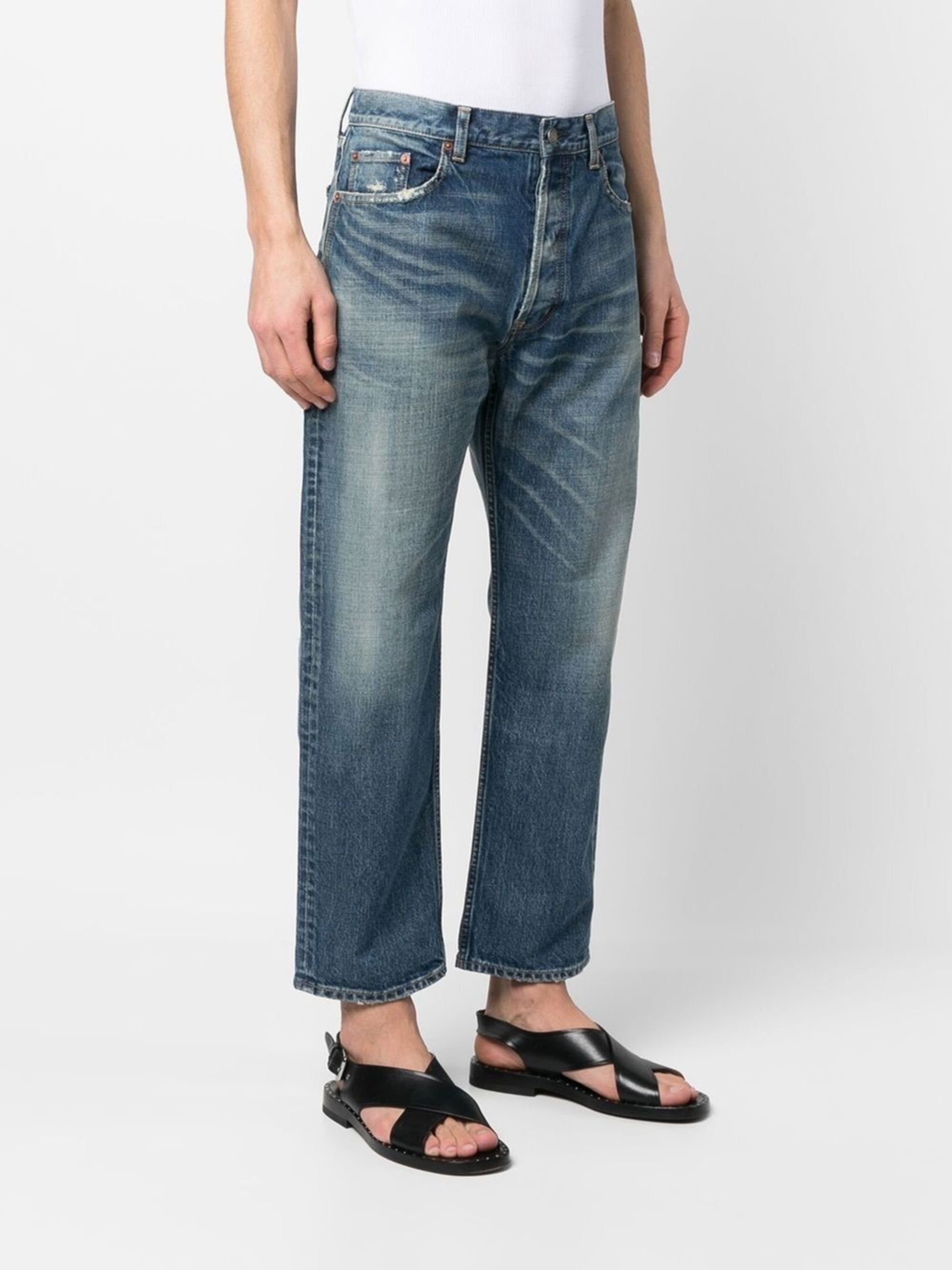 Saint Laurent Paris Saint Laurent D34 Mick Jeans -- Authentic Vintage Blue Denim Size US 32 / EU 48 - 2 Thumbnail