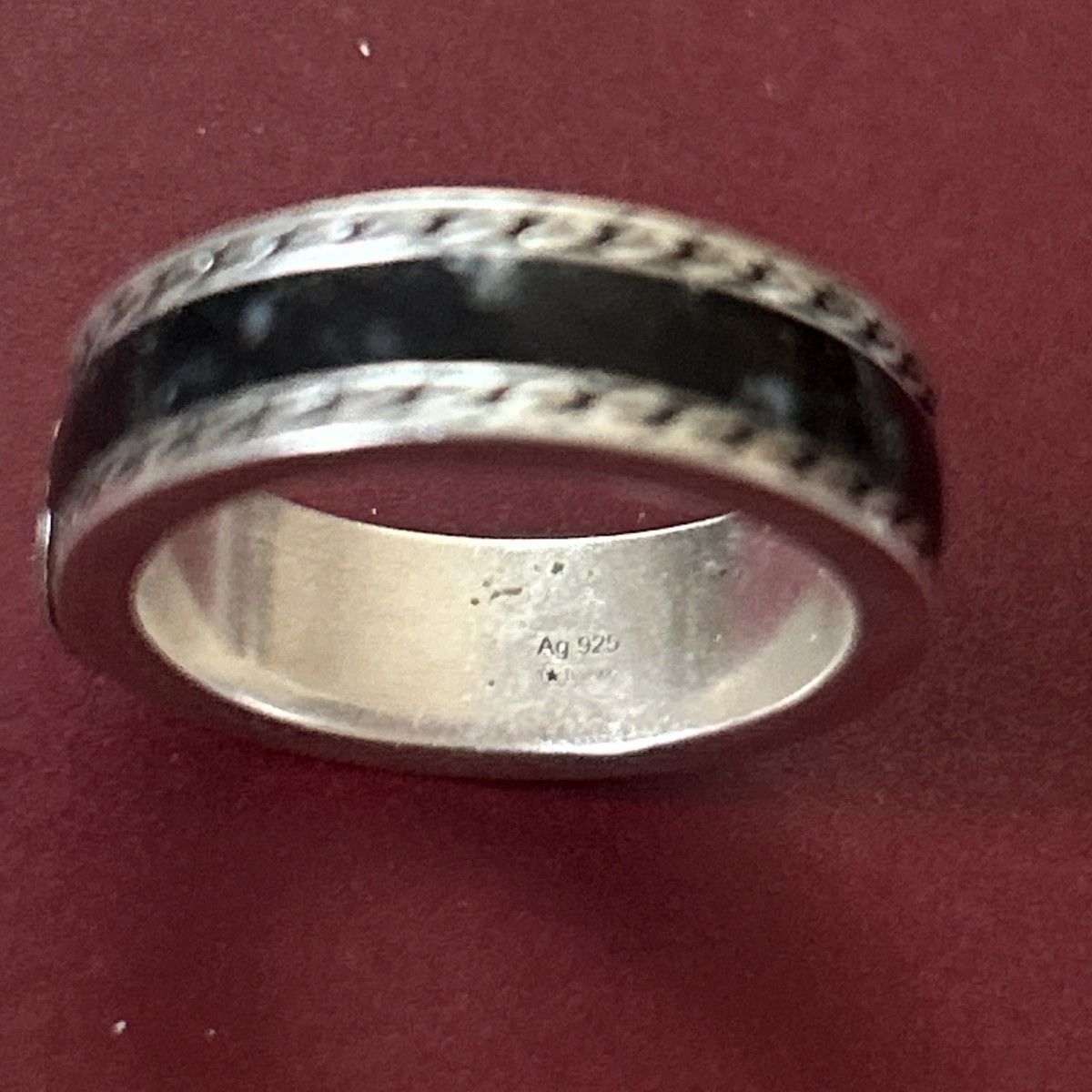 Gucci Gucci GG Sterling Silver Enamel Ring AG 925 645573 Size ONE SIZE - 7 Thumbnail