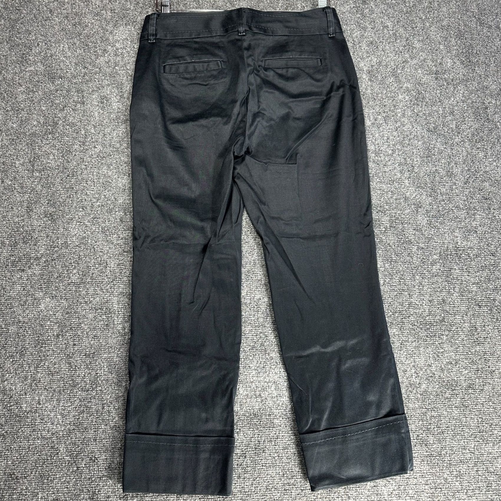 Banana Republic Banana Republic Pants Womens 4 Martin-Fit Blue Cotton Stretch Chino Zipper Cuffed Straight Inseam 24.5in Regular 27in Waist Womens Size 27" / US 4 / IT 40 - 7 Thumbnail