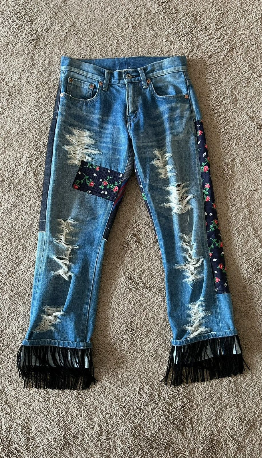 Comme des Garcons × Junya Watanabe Junya Watanabe SS14 Fringe Jeans Size 26" / US 2 / IT 38 - 3 Thumbnail