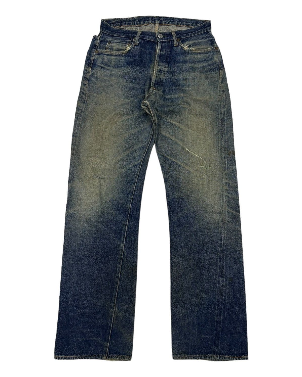 Denime VINTAGE DENIME REDLINE SELVEDGE DISTRESSED DENIM JEANS Size US 30 / EU 46 - 5 Thumbnail