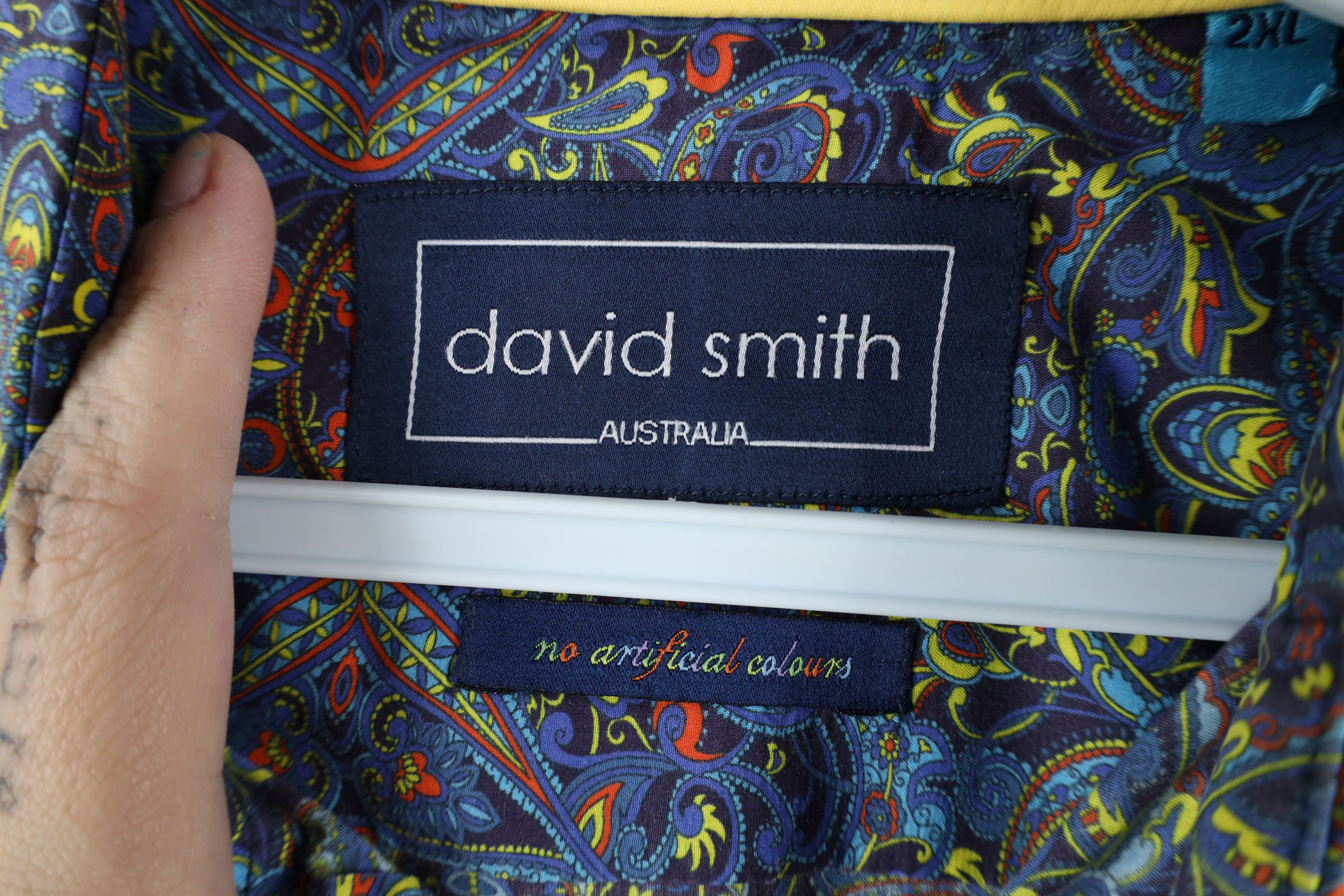 Vintage David Smith Australia Geometric Flip Cuff Button Shirt Size US XXL / EU 58 / 5 - 6 Thumbnail