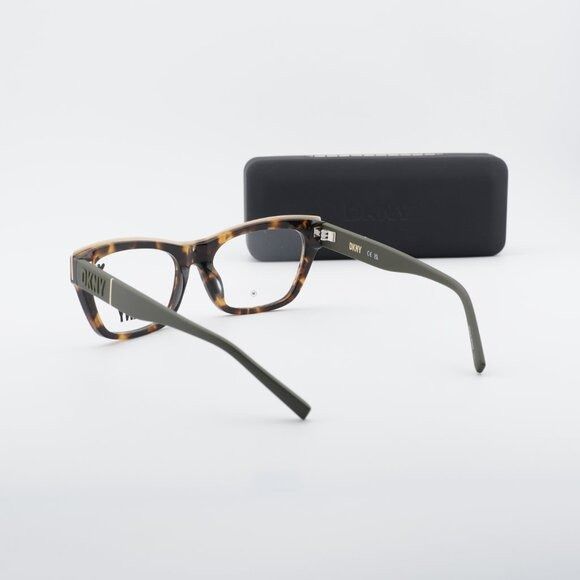 DKNY DKNY DK5063 281 Eyeglasses - Havana/Black 54mm Square Frame Size ONE SIZE - 11 Thumbnail