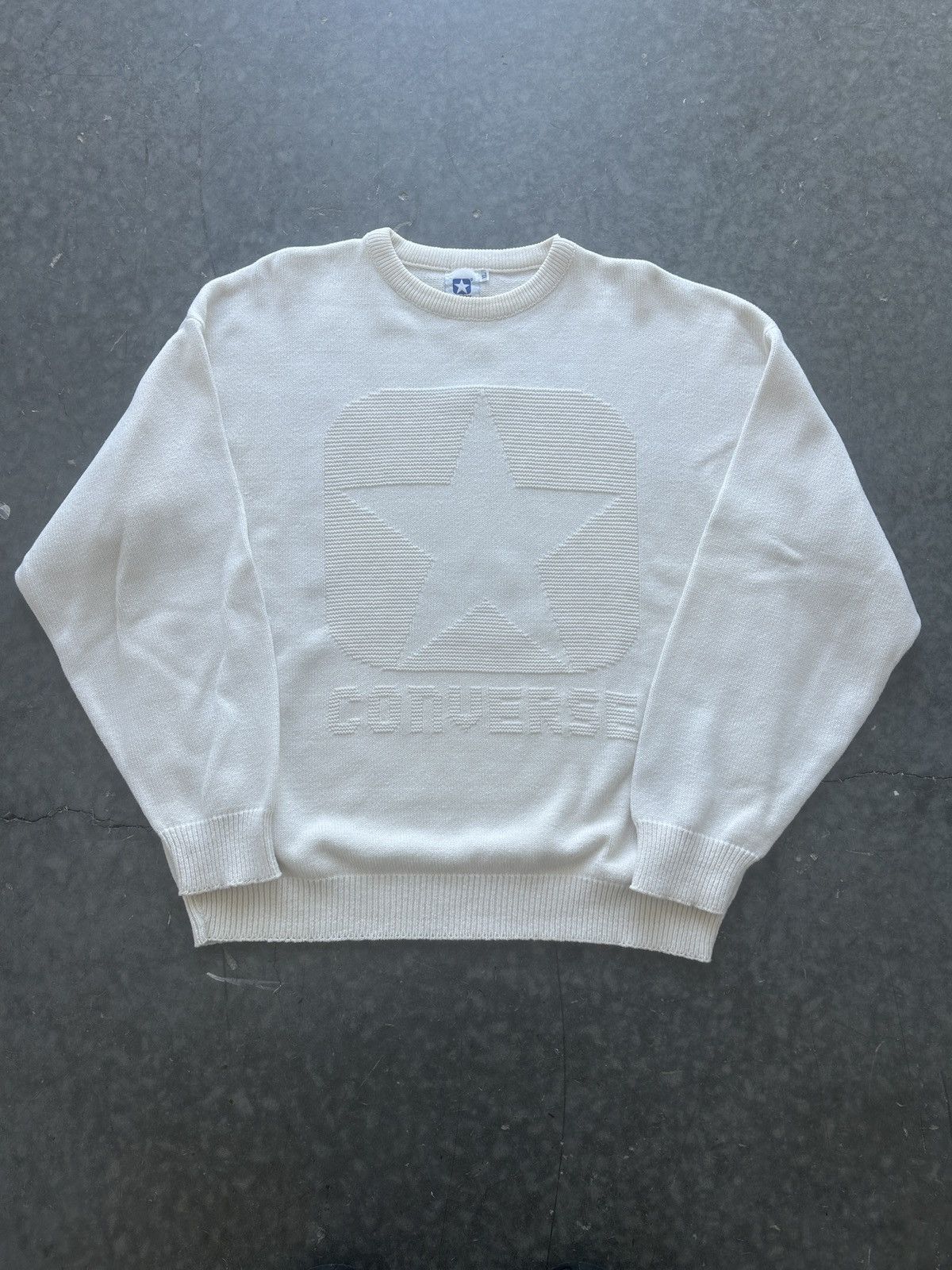 Converse × Vintage Vintage 90s Converse Star Knit Sweater Size US XL / EU 56 / 4 - 1 Thumbnail