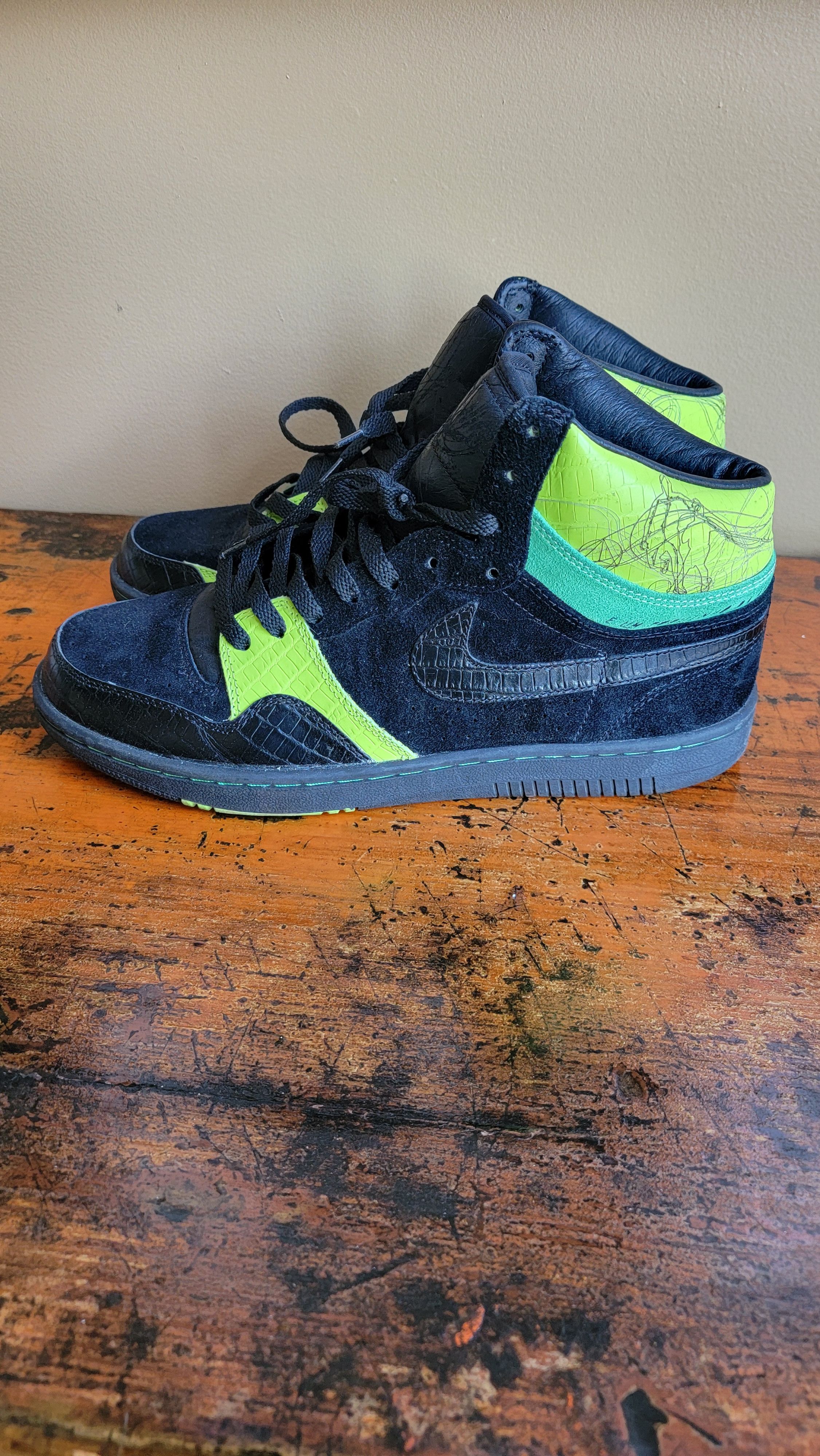 Nike Nike Court Force High Black Green Size US 11 / EU 44 - 1 Thumbnail