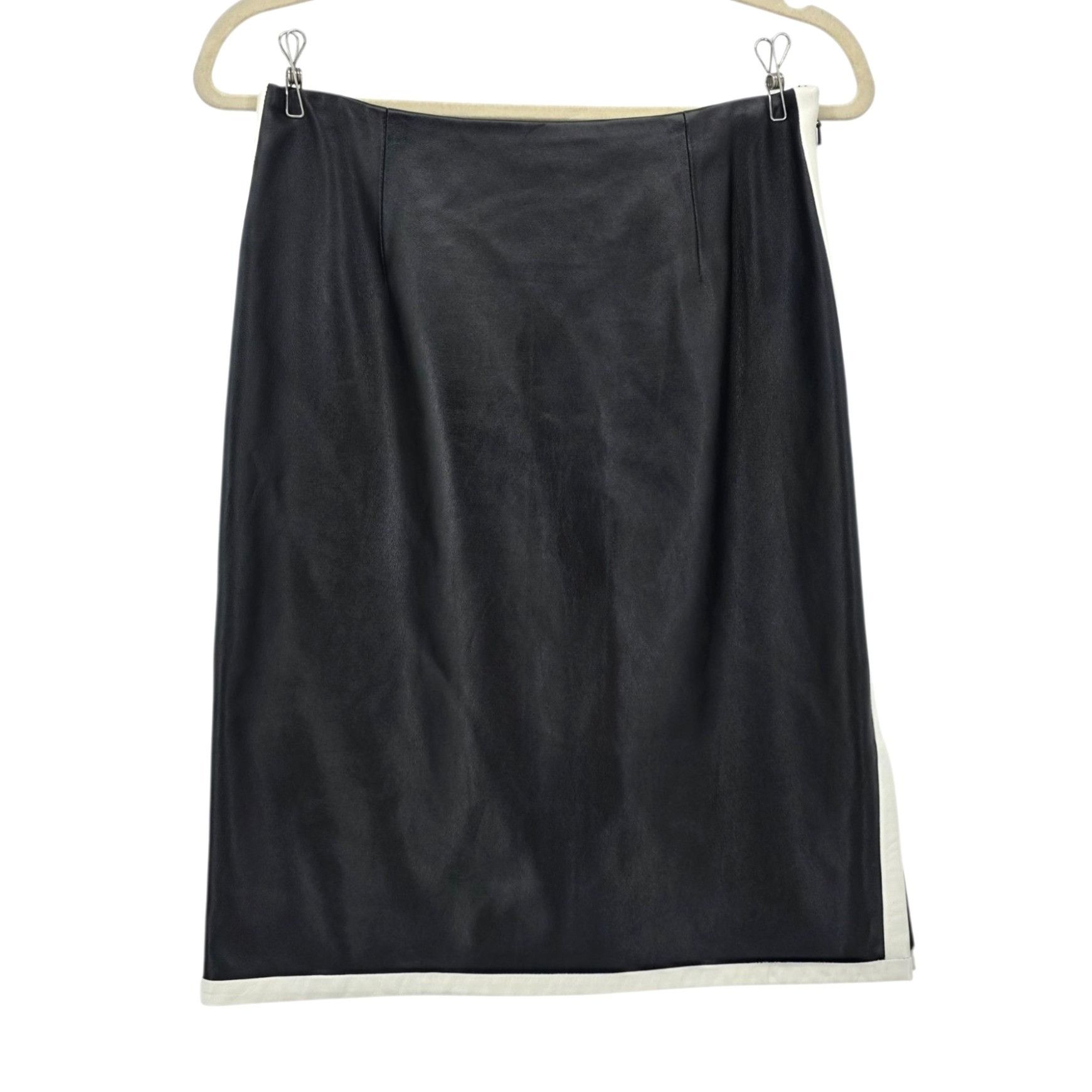 Other Vintage Carlisle Womens 4 Skirt Leather Pencil Knee Length Size 27" / US 4 / IT 40 - 7 Thumbnail