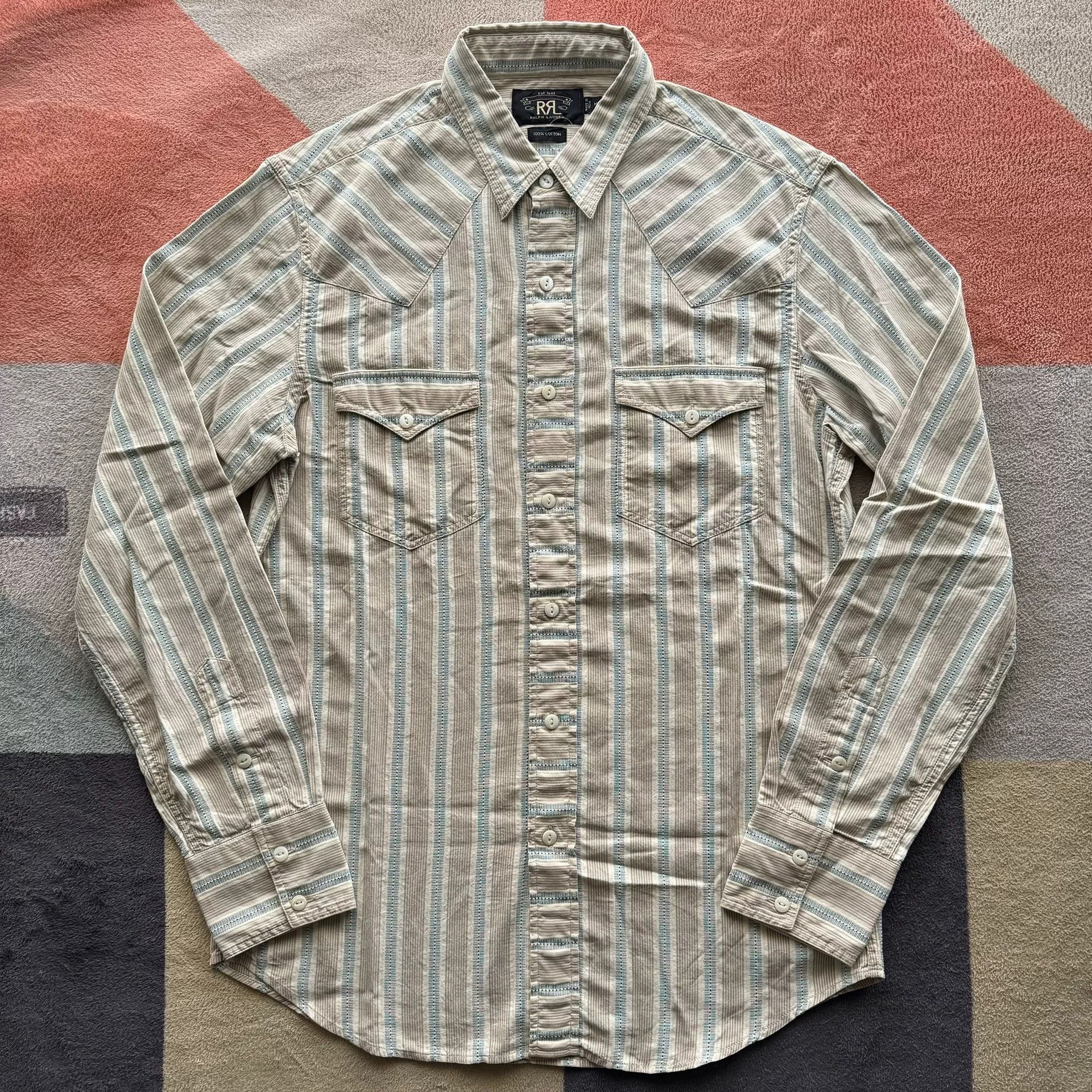 RRL Ralph Lauren RRL Ralph Lauren Striped Shirt Size US M / EU 48-50 / 2 - 1 Thumbnail