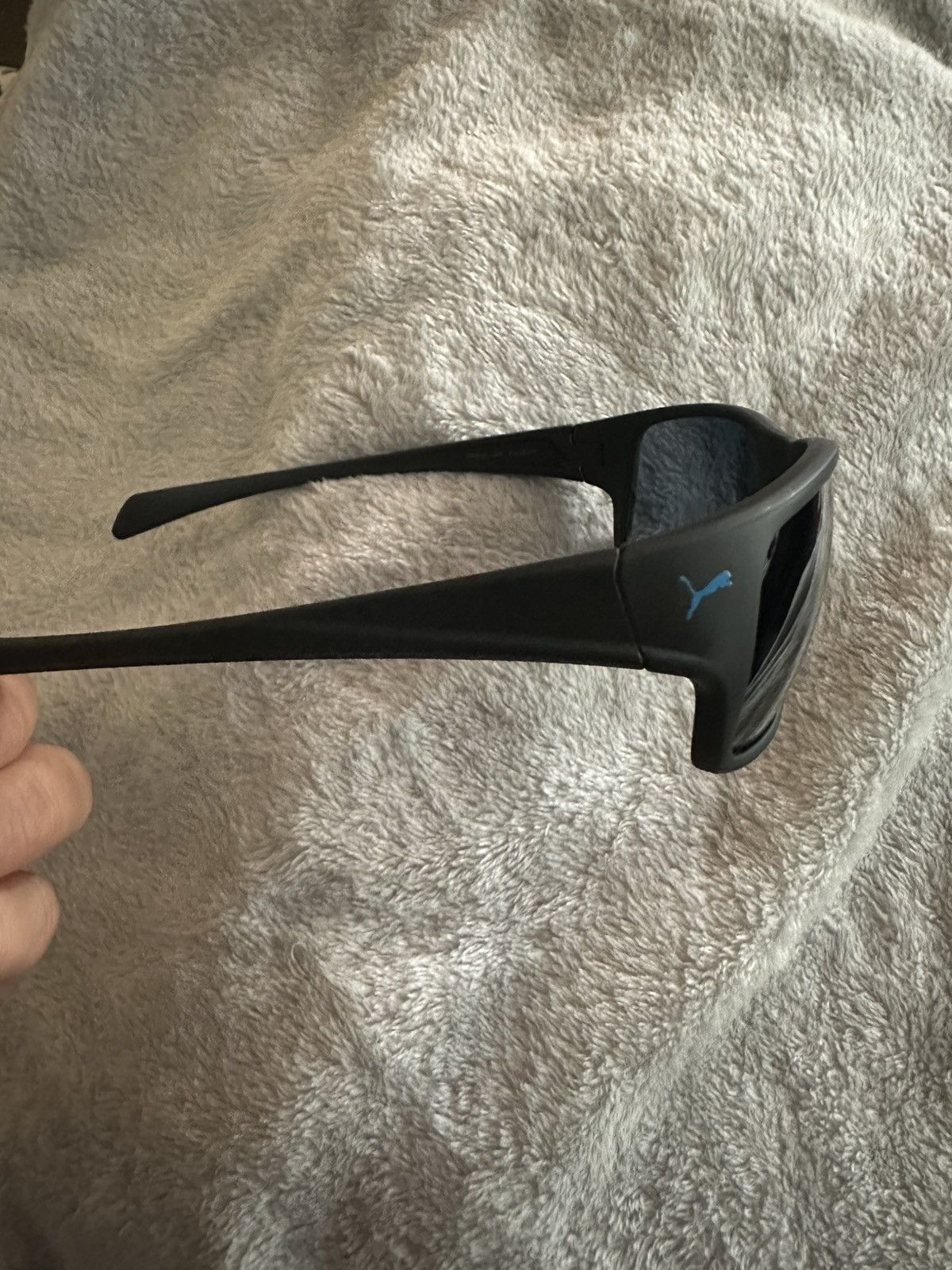 Puma Puma Men's Sunglasses PE0002S 008 Black-Blue 61-16-140 New Size ONE SIZE - 14 Thumbnail