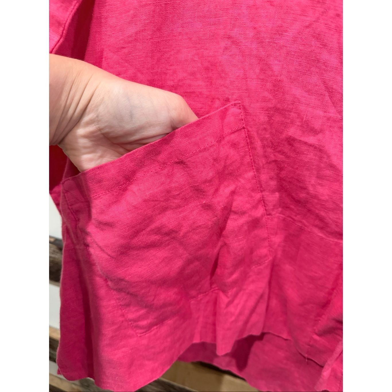FLAX Flax NWOT button front linen pink jacket shacket size Small Size S / US 4 / IT 40 - 7 Thumbnail