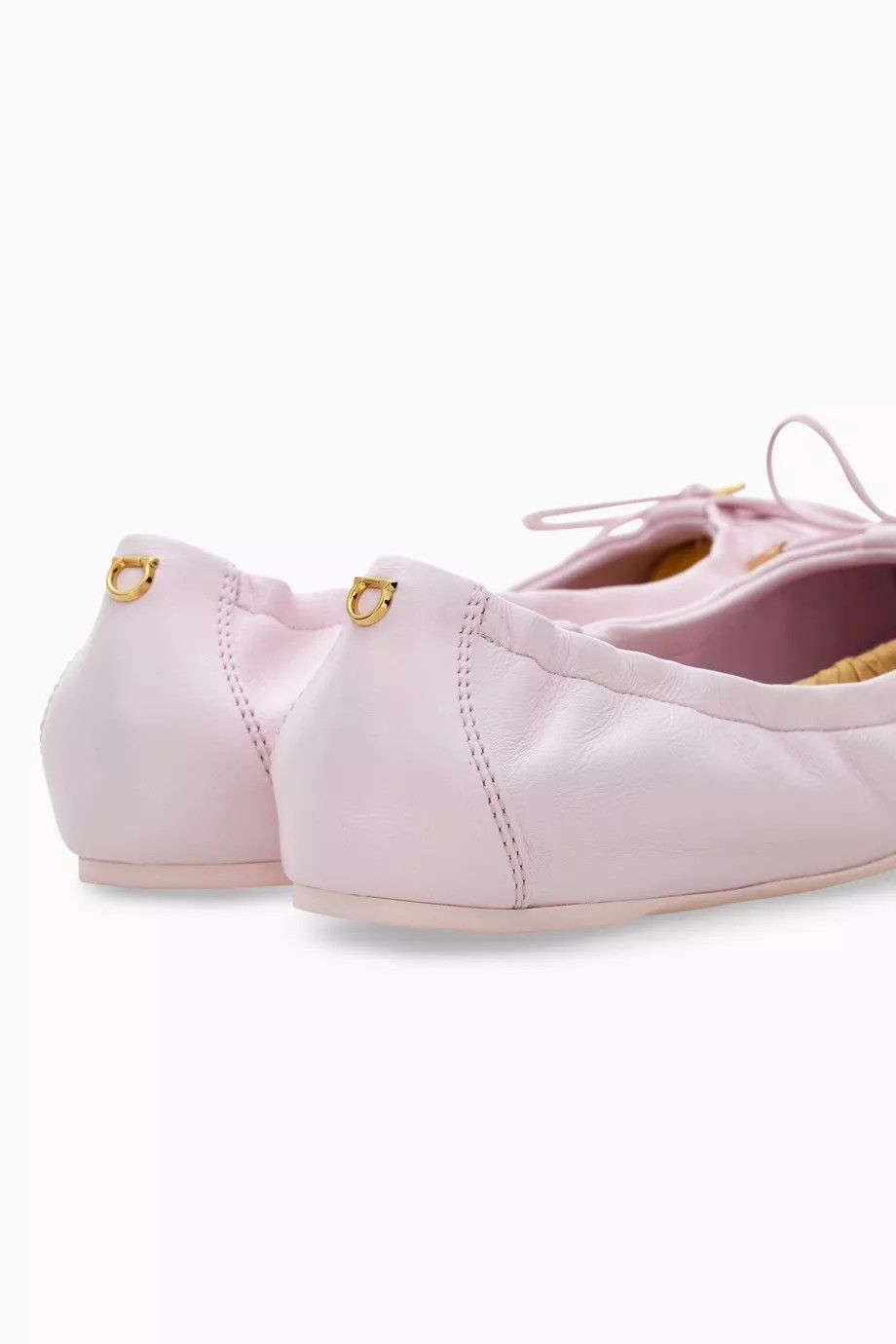 Salvatore Ferragamo o1y0426 Ballet Flats in Light Pink Size US 5.5 / IT 35.5 - 3 Thumbnail