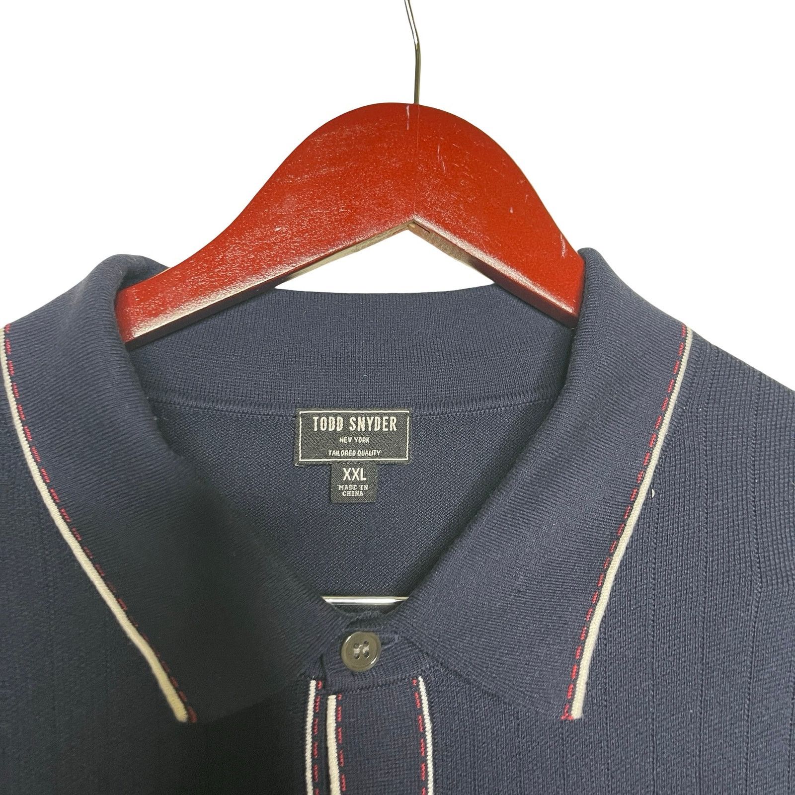 Todd Snyder TODD SNYDER ITALIAN COTTON SILK TIPPED RIVIERA POLO XXL Size US XXL / EU 58 / 5 - 2 Thumbnail